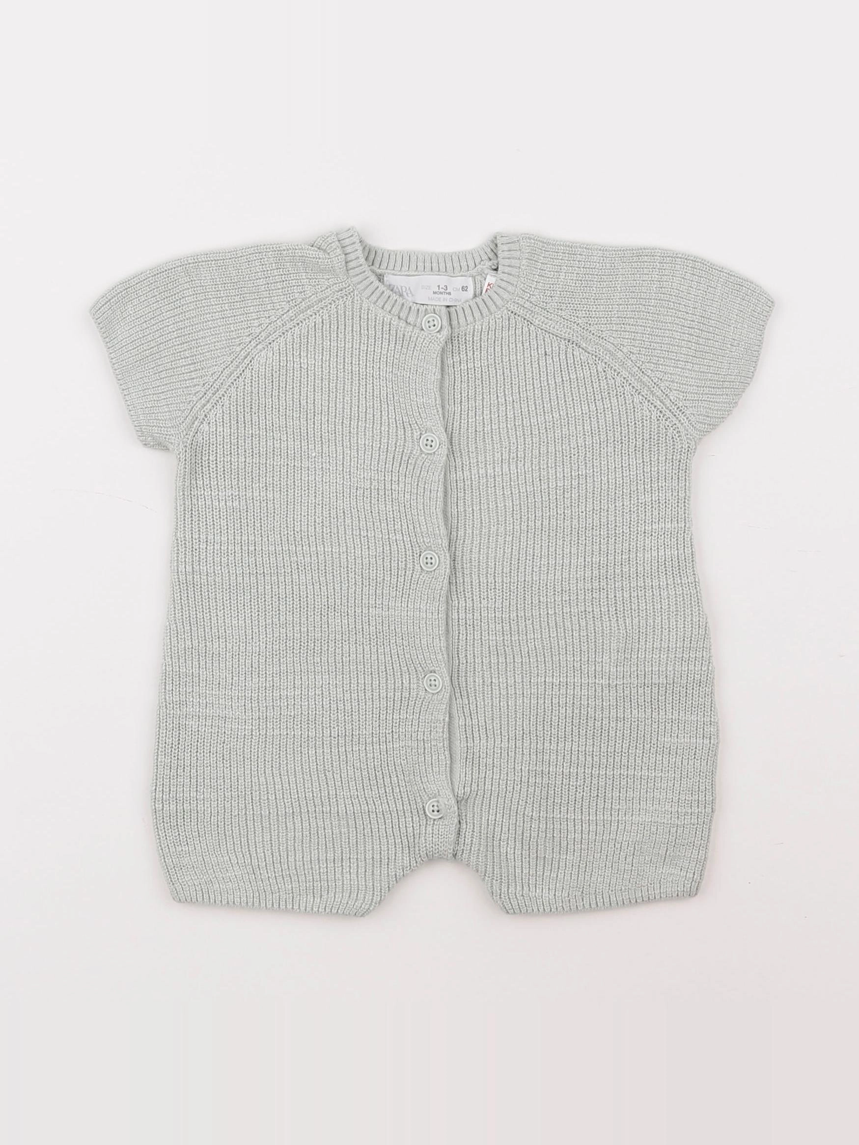 Zara - combinaison vert - 1/3 mois
