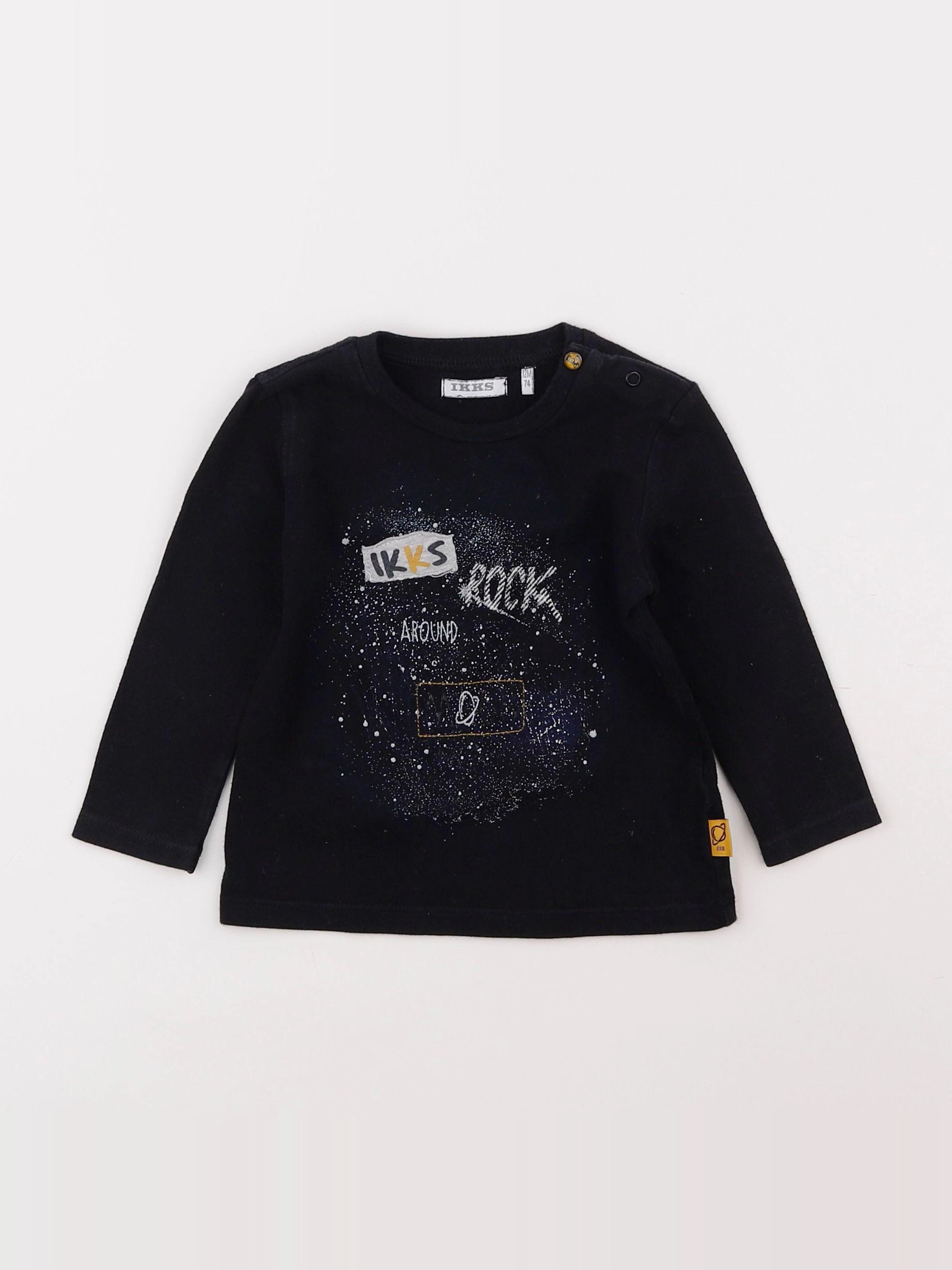 IKKS - tee-shirt bleu - 12 mois