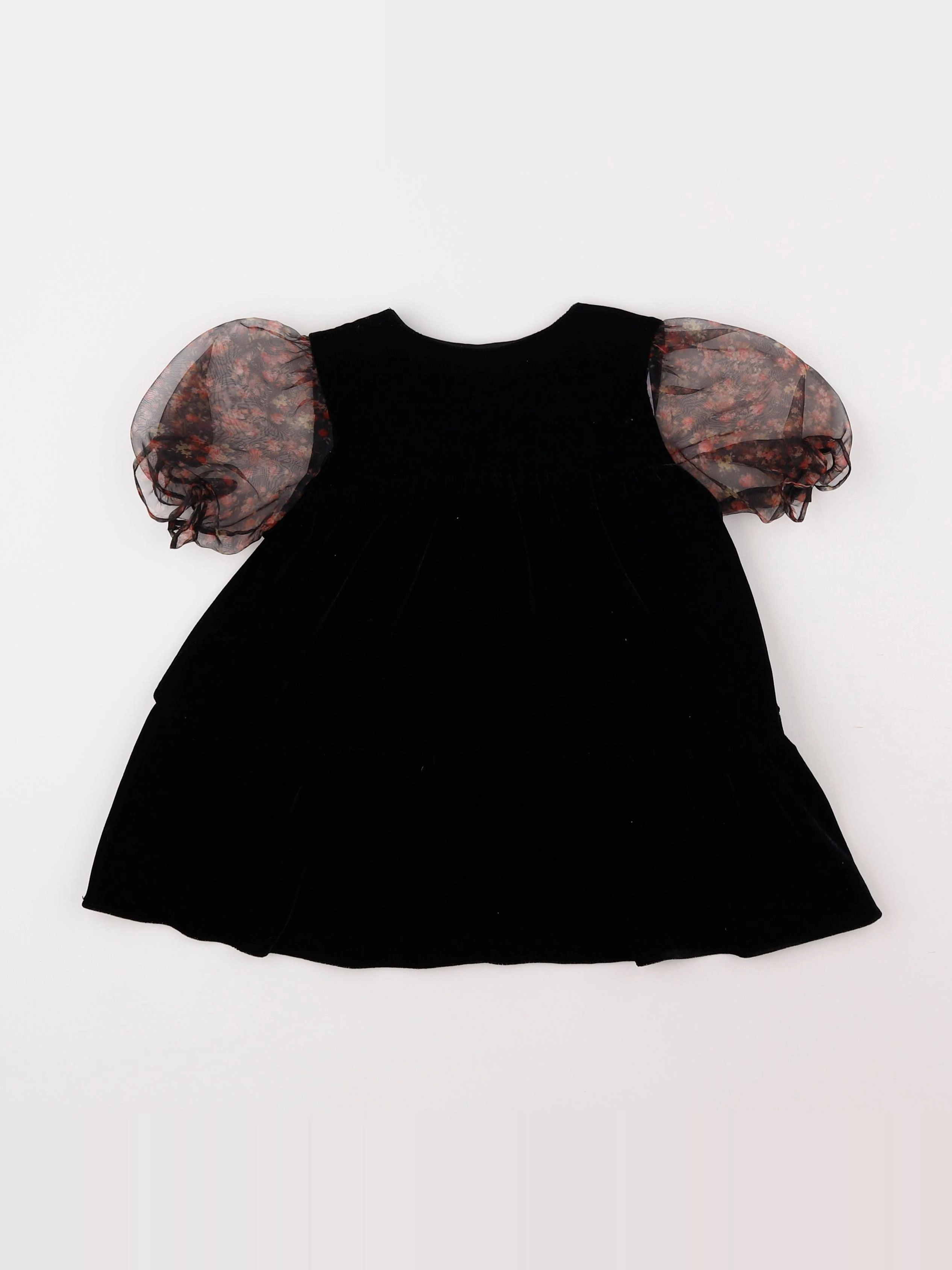 Zara - robe noir - 12/18 mois