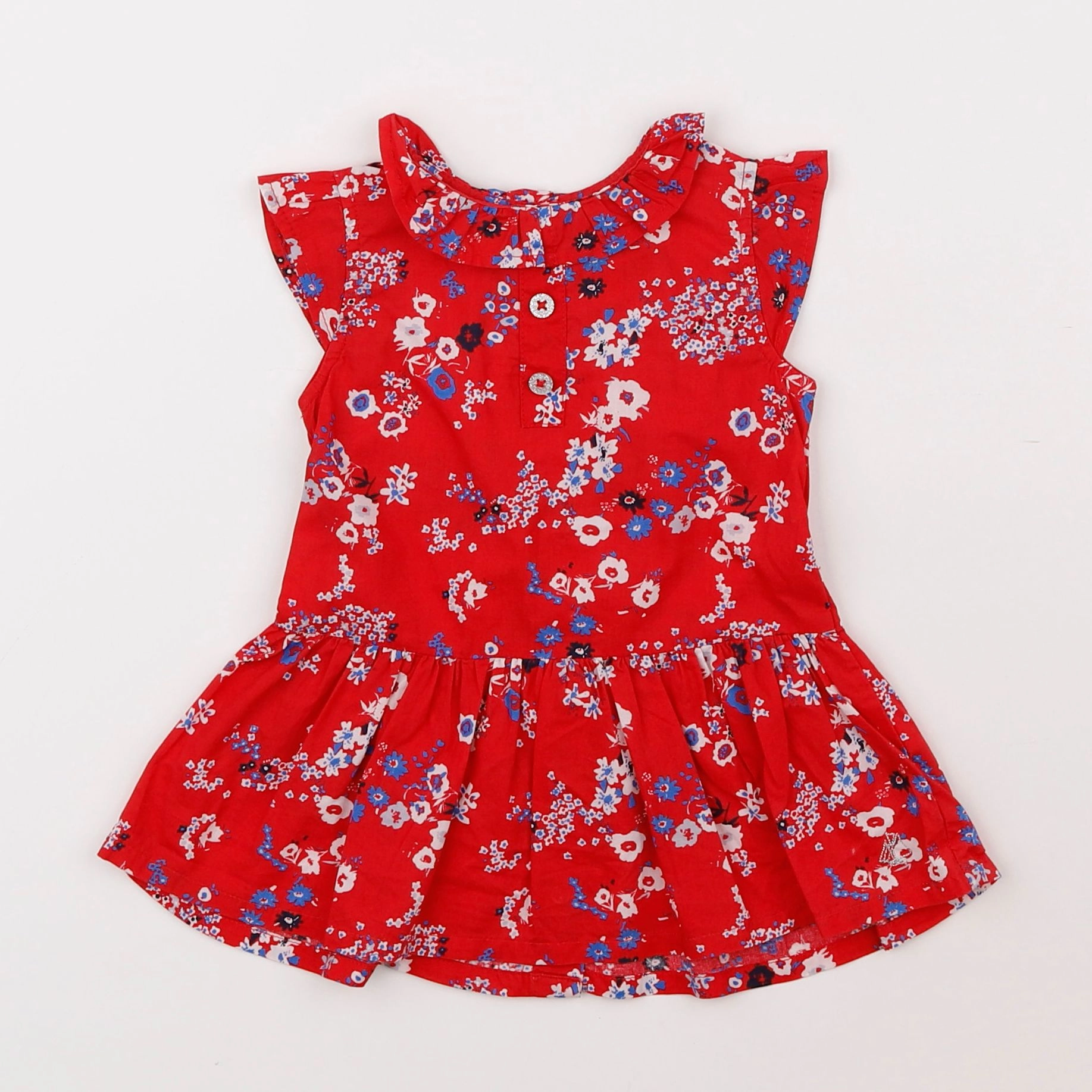 Petit Bateau - robe rouge - 3 mois