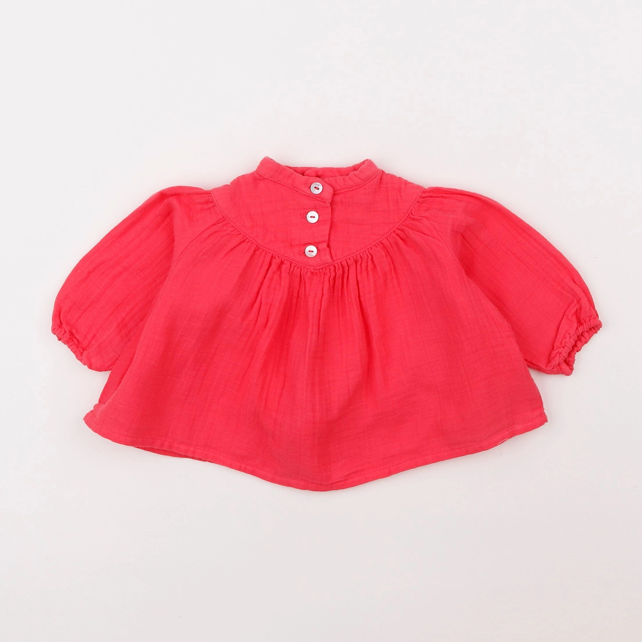 Bonton - blouse rose fluo - 6 mois
