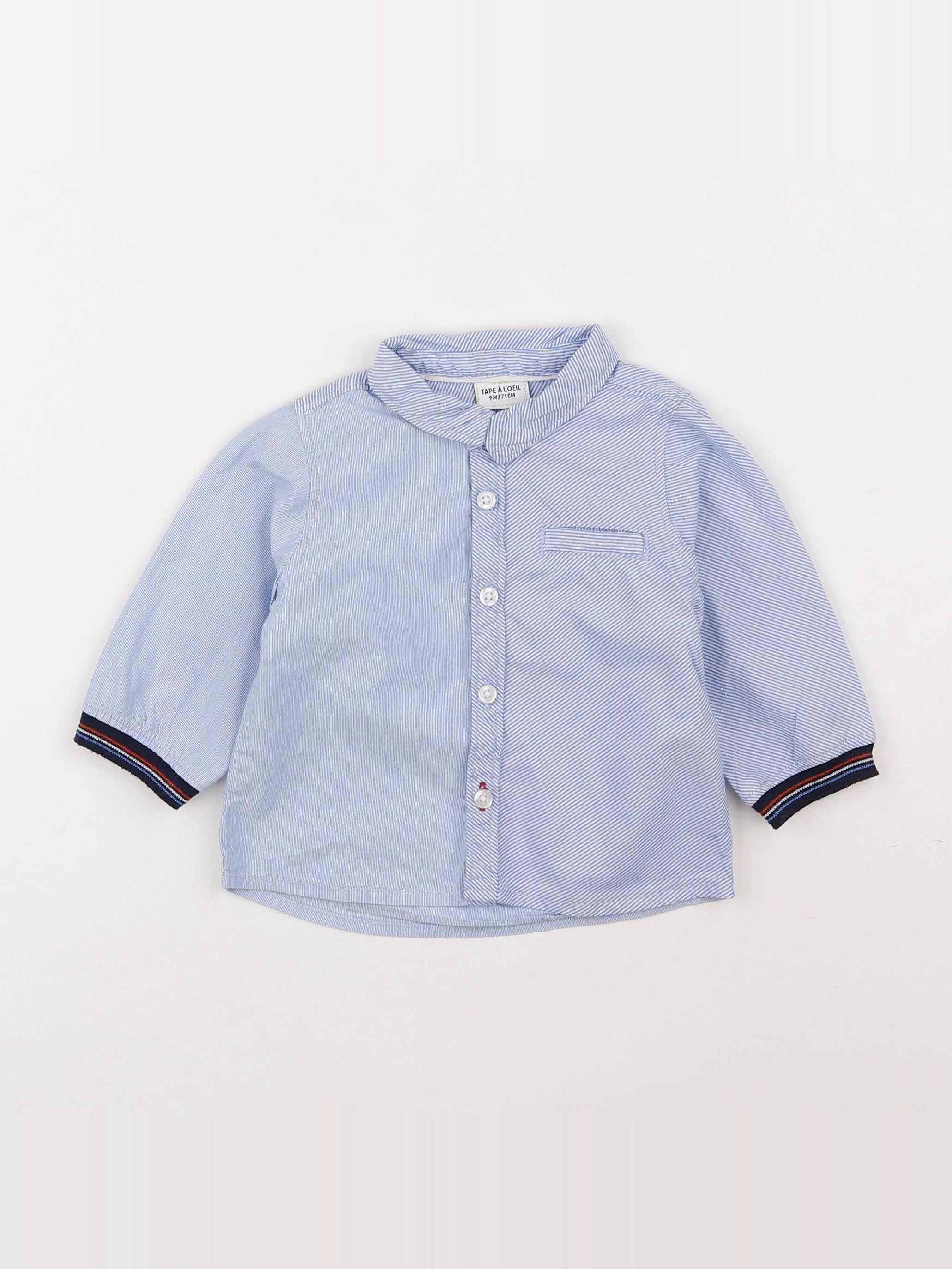 Tape à l'oeil - chemise bleu - 9 mois
