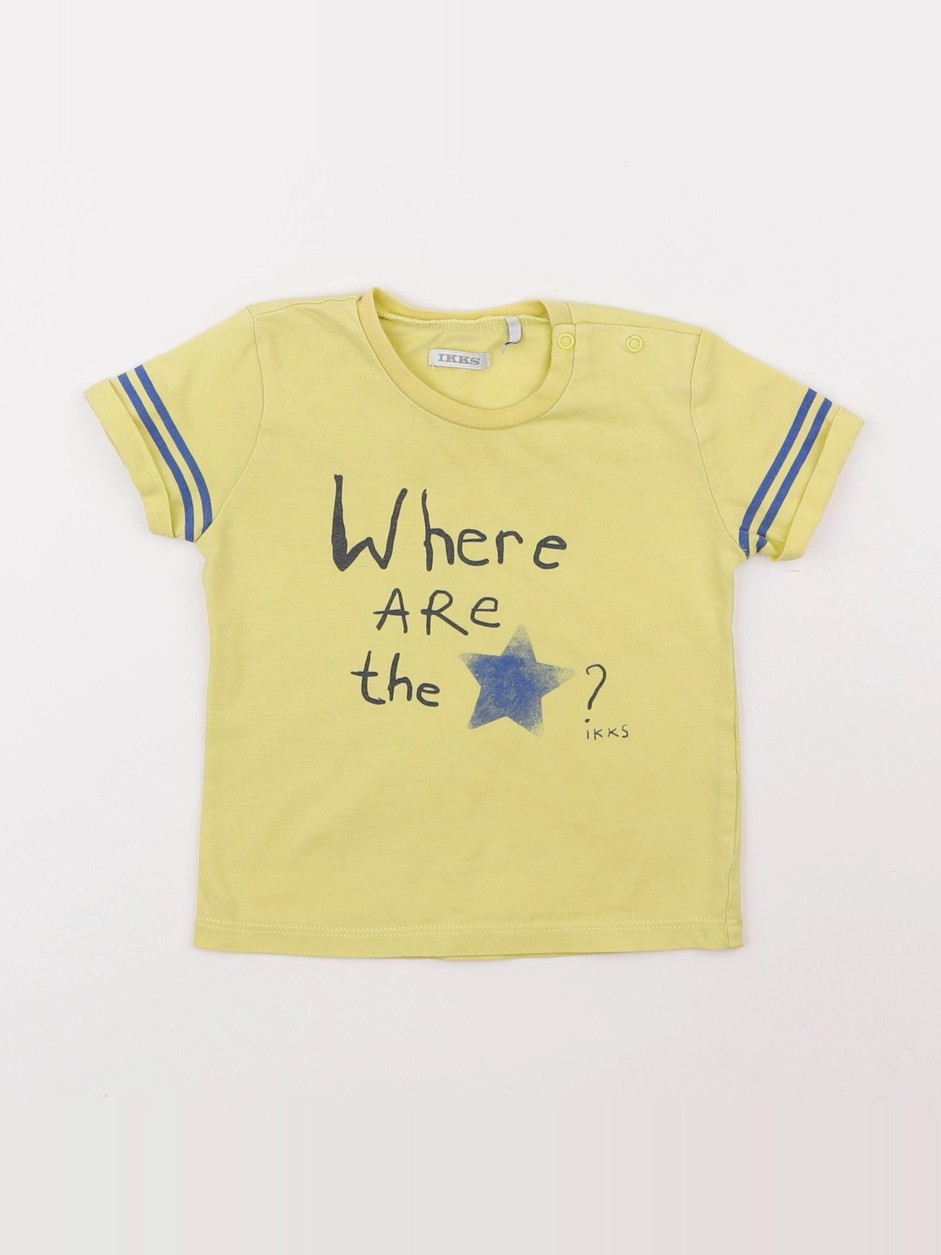 IKKS - tee-shirt jaune - 12 mois