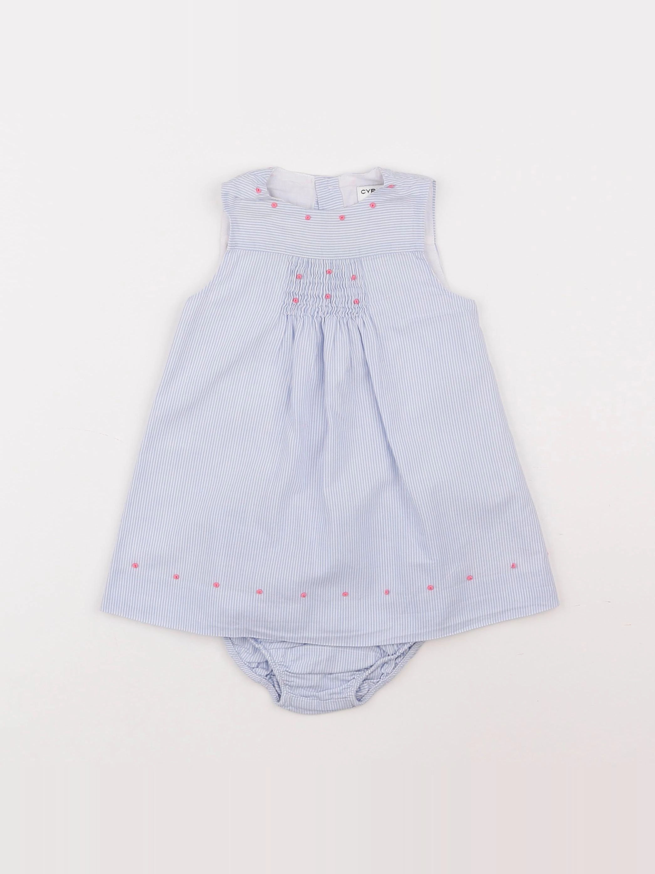 Cyrillus - robe bleu - 6 mois