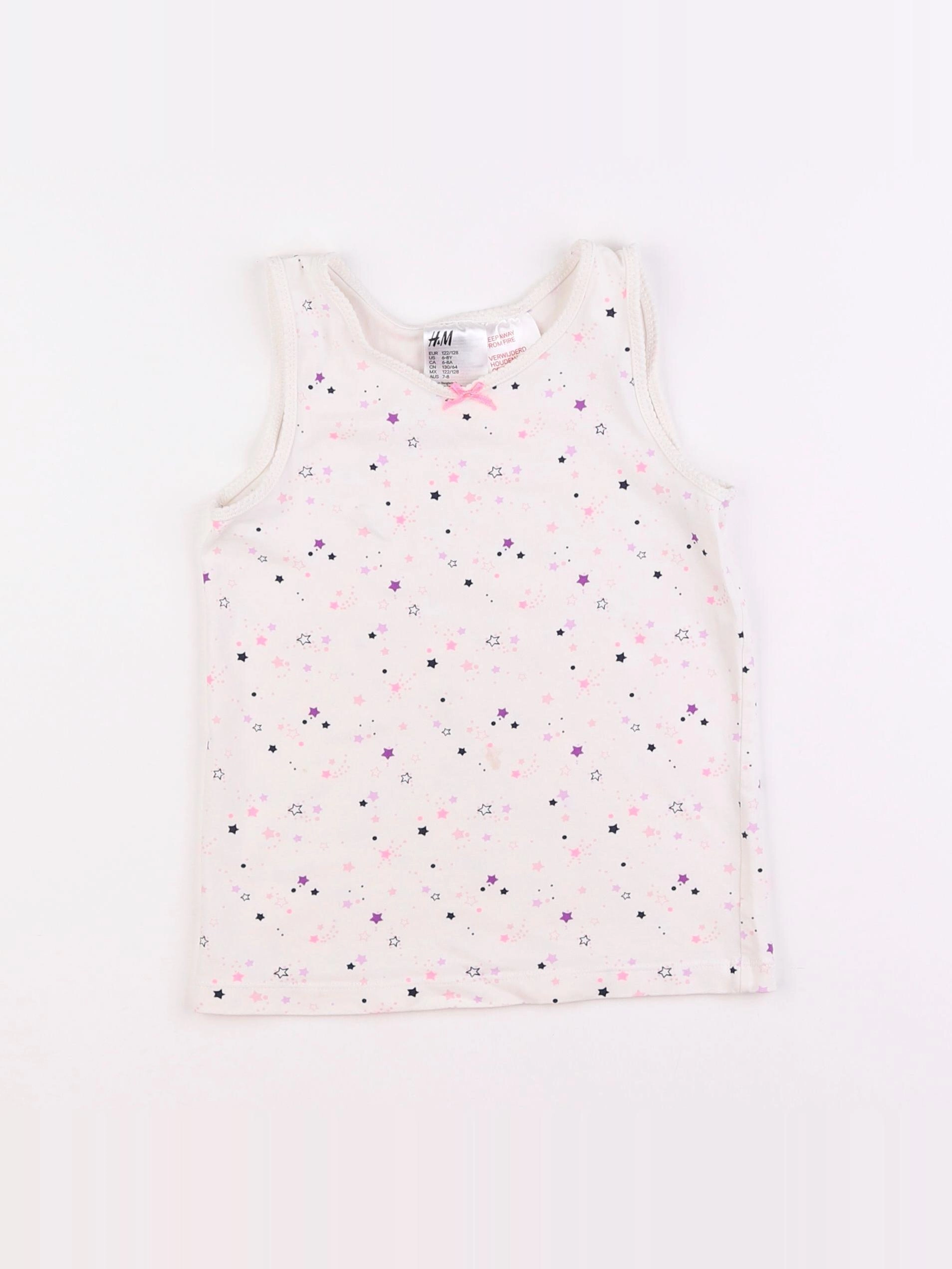 H&M - maillot de corps multicolore - 6/8 ans
