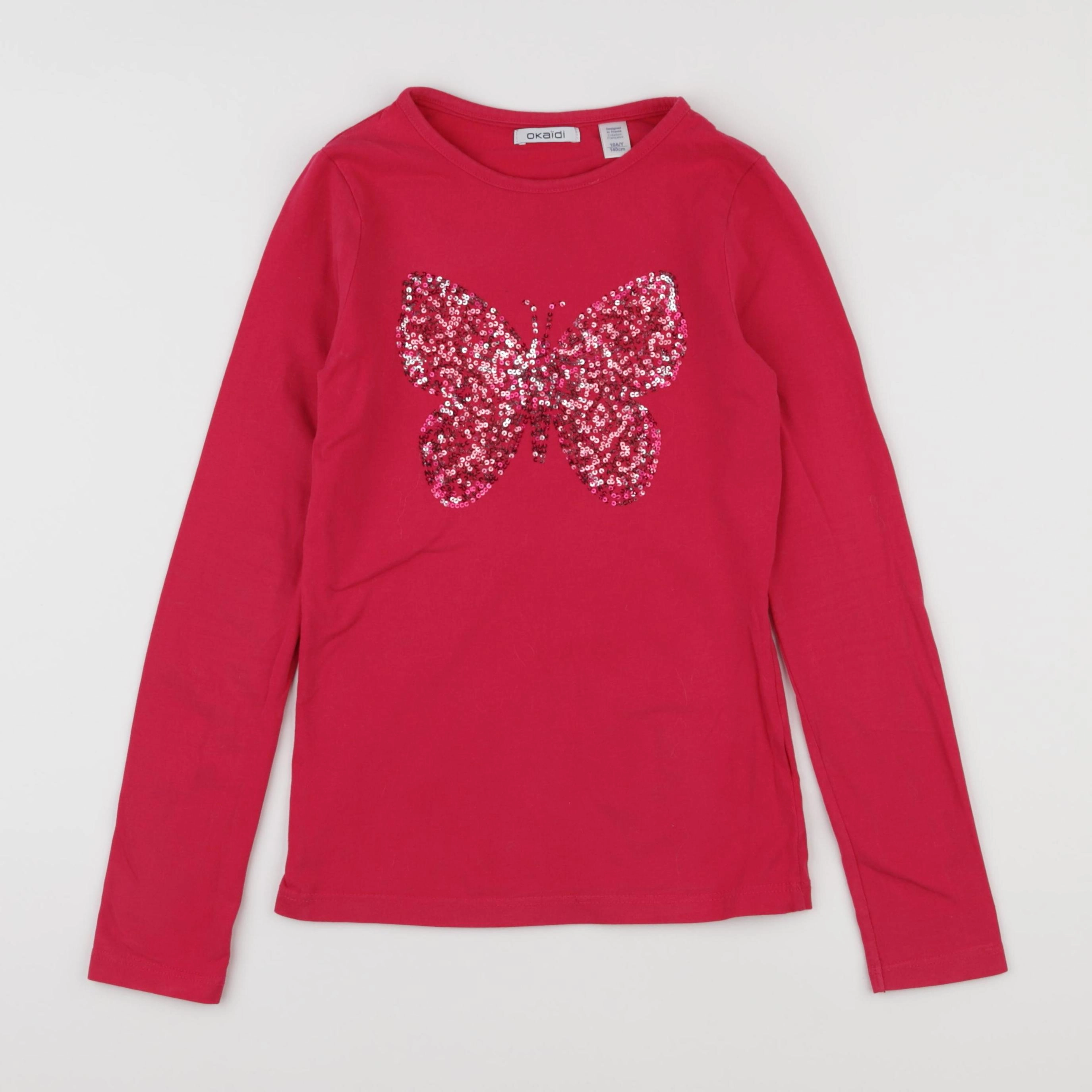 Okaidi - tee-shirt rose - 10 ans