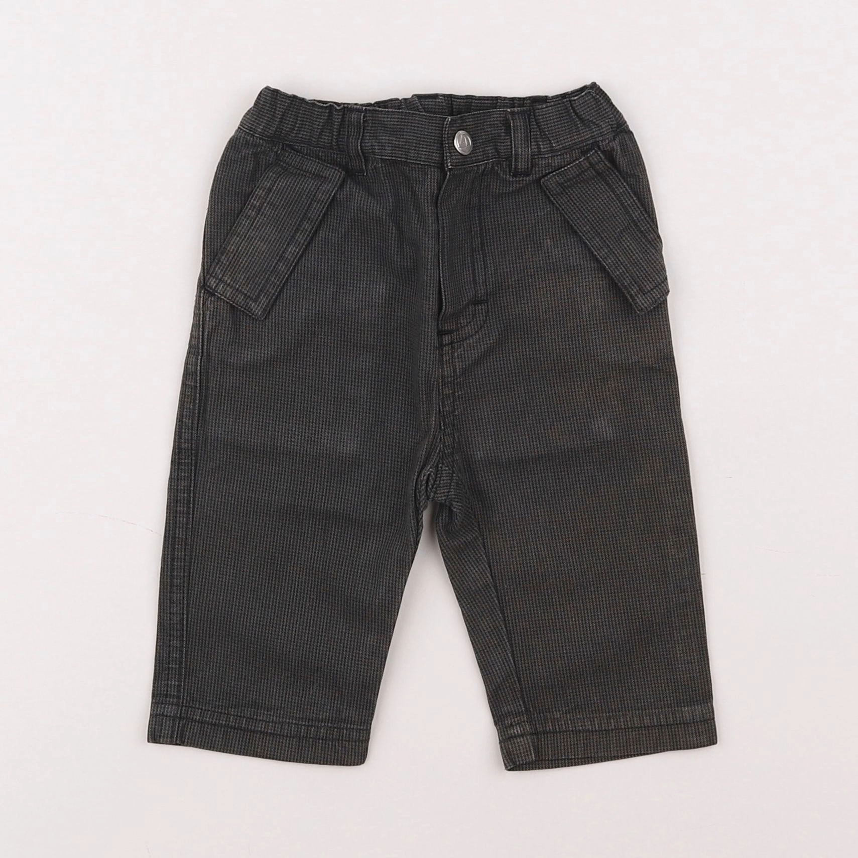 Petit Bateau - pantalon gris, noir - 3 mois