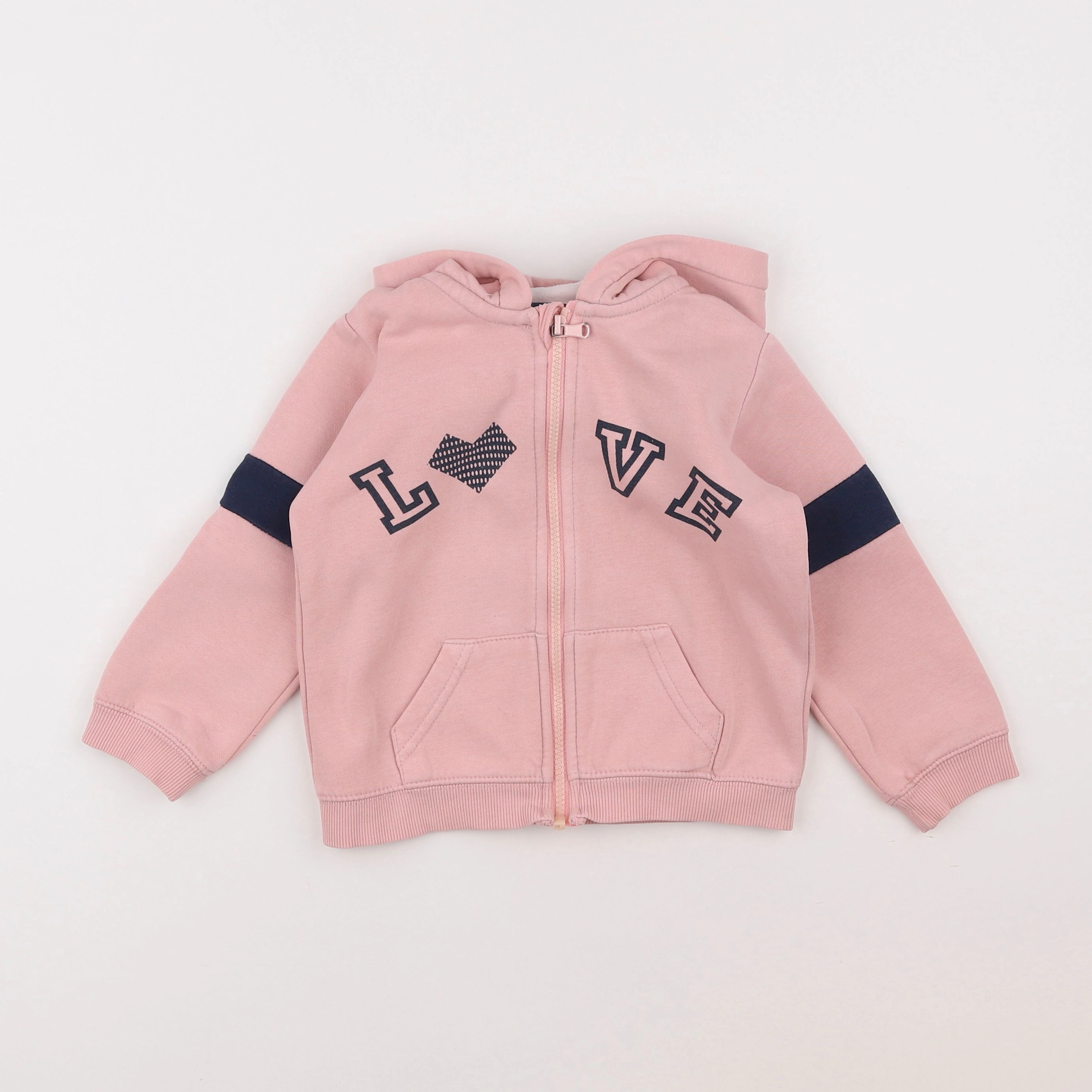 Vertbaudet - sweat rose - 4 ans