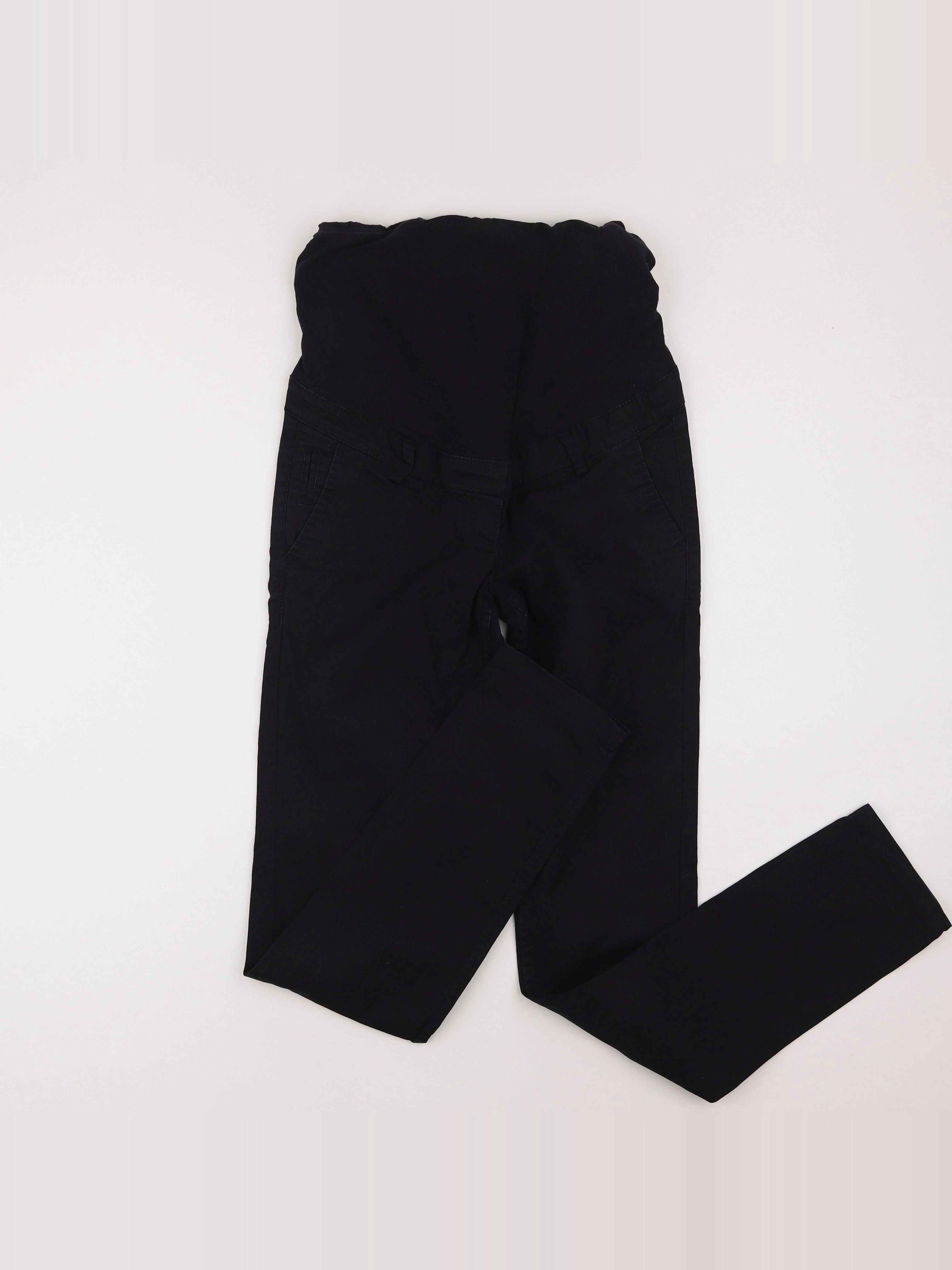 H&M - jean grossesse noir - 34