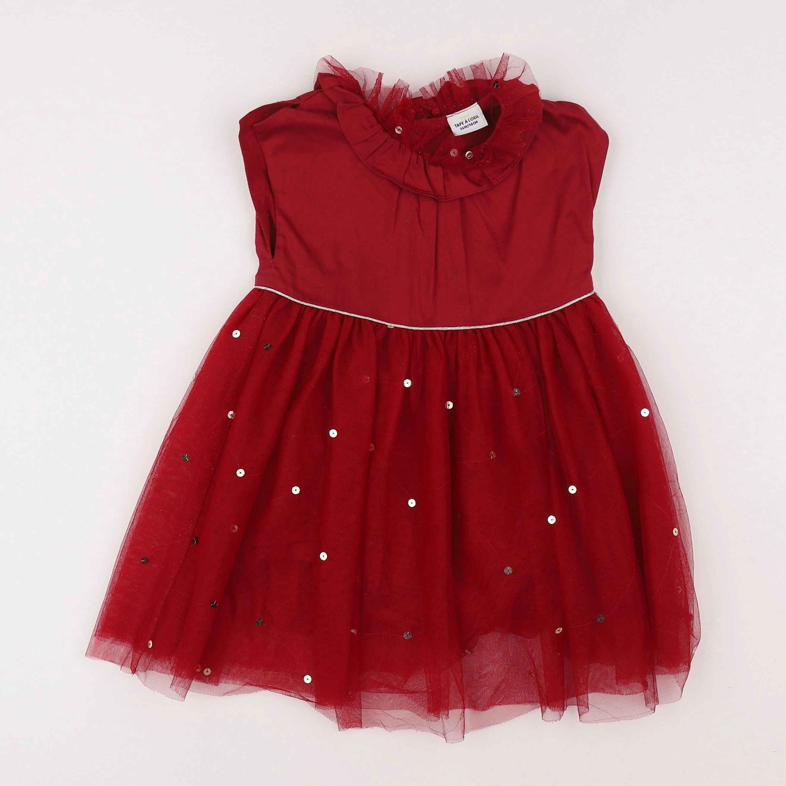 Tape à l'oeil - robe rouge - 3 ans