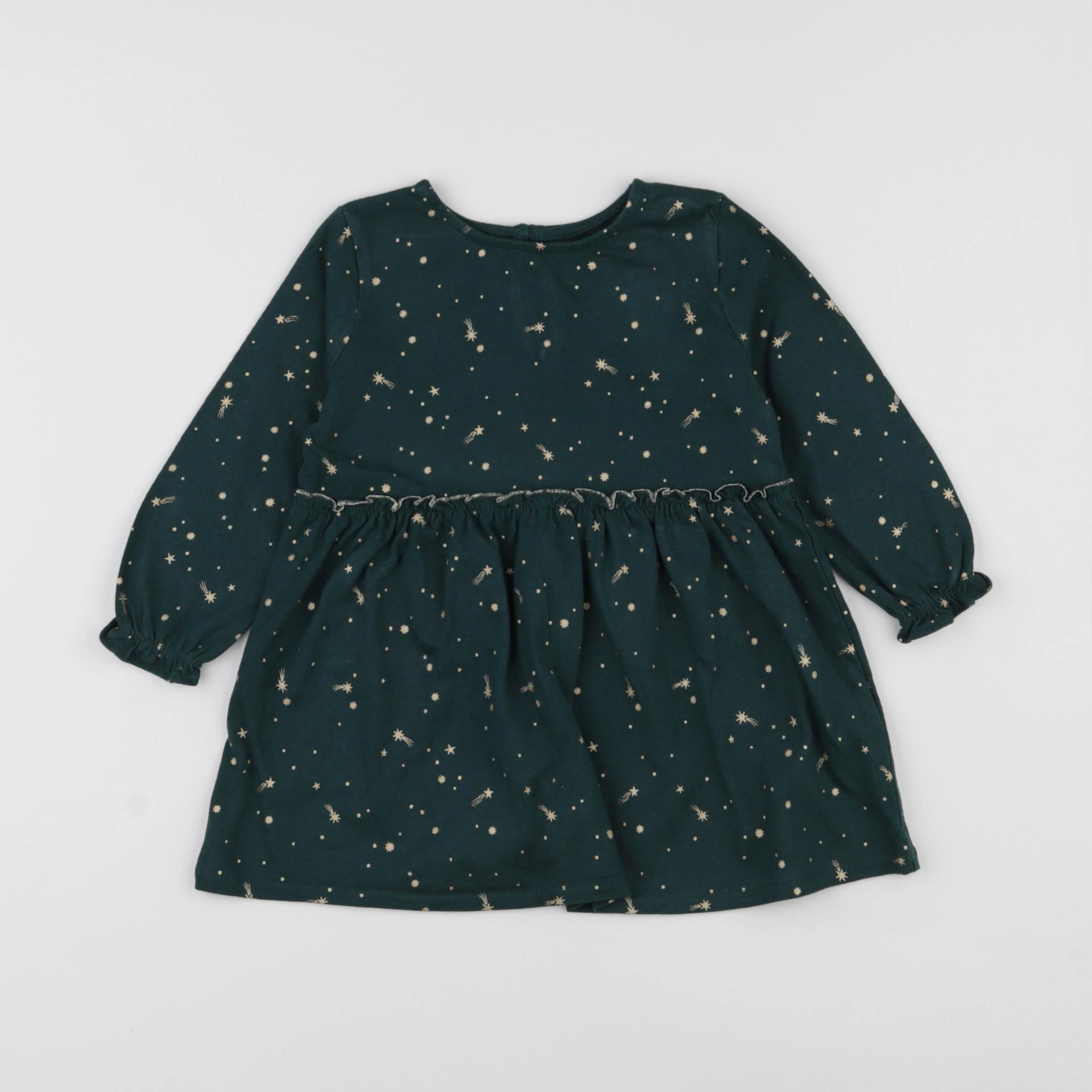 Vertbaudet - robe vert - 2 ans