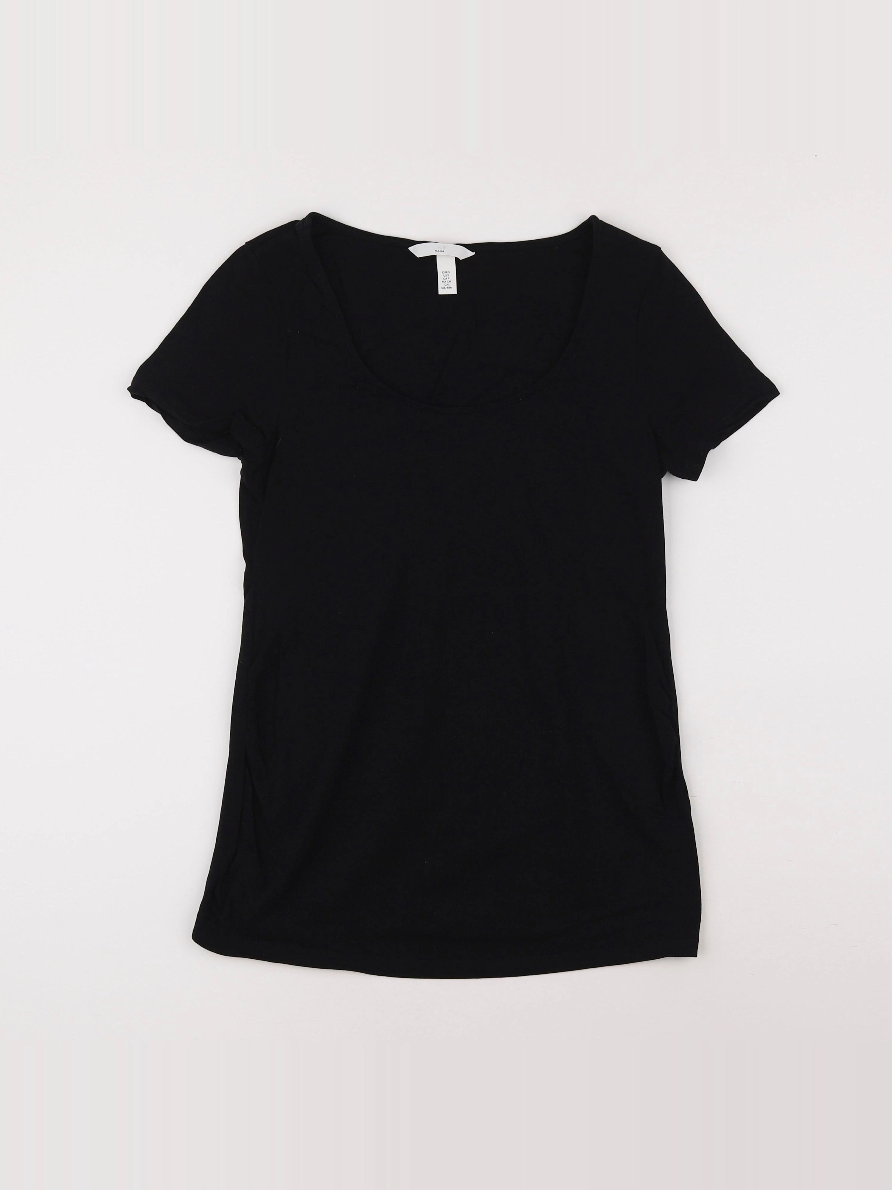 H&M - tee-shirt grossesse noir - s