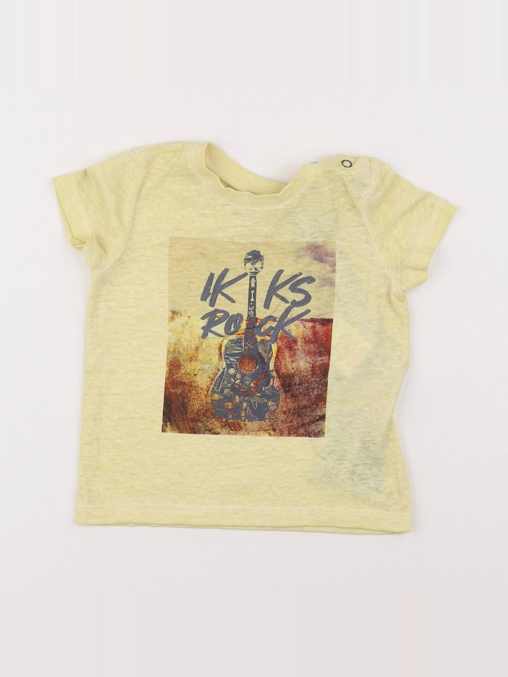 IKKS - tee-shirt jaune - 12 mois