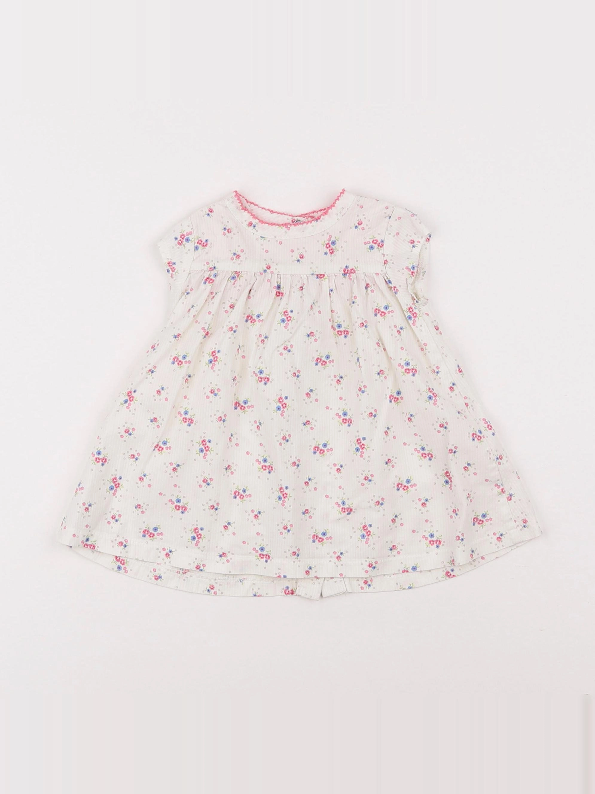 Petit Bateau - robe blanc - 3 mois