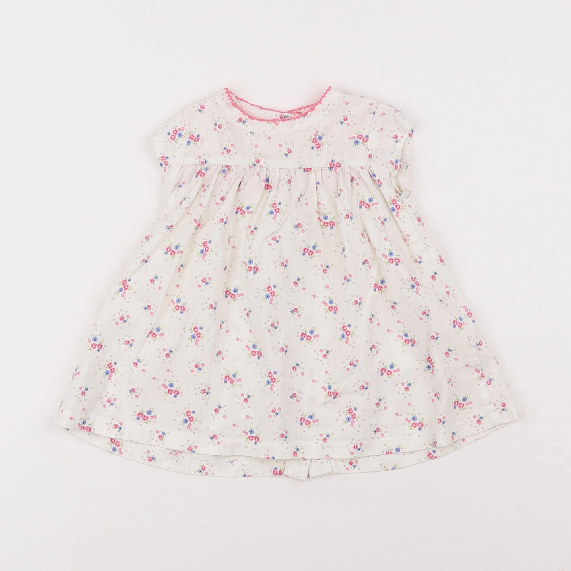 Petit Bateau - robe blanc - 3 mois