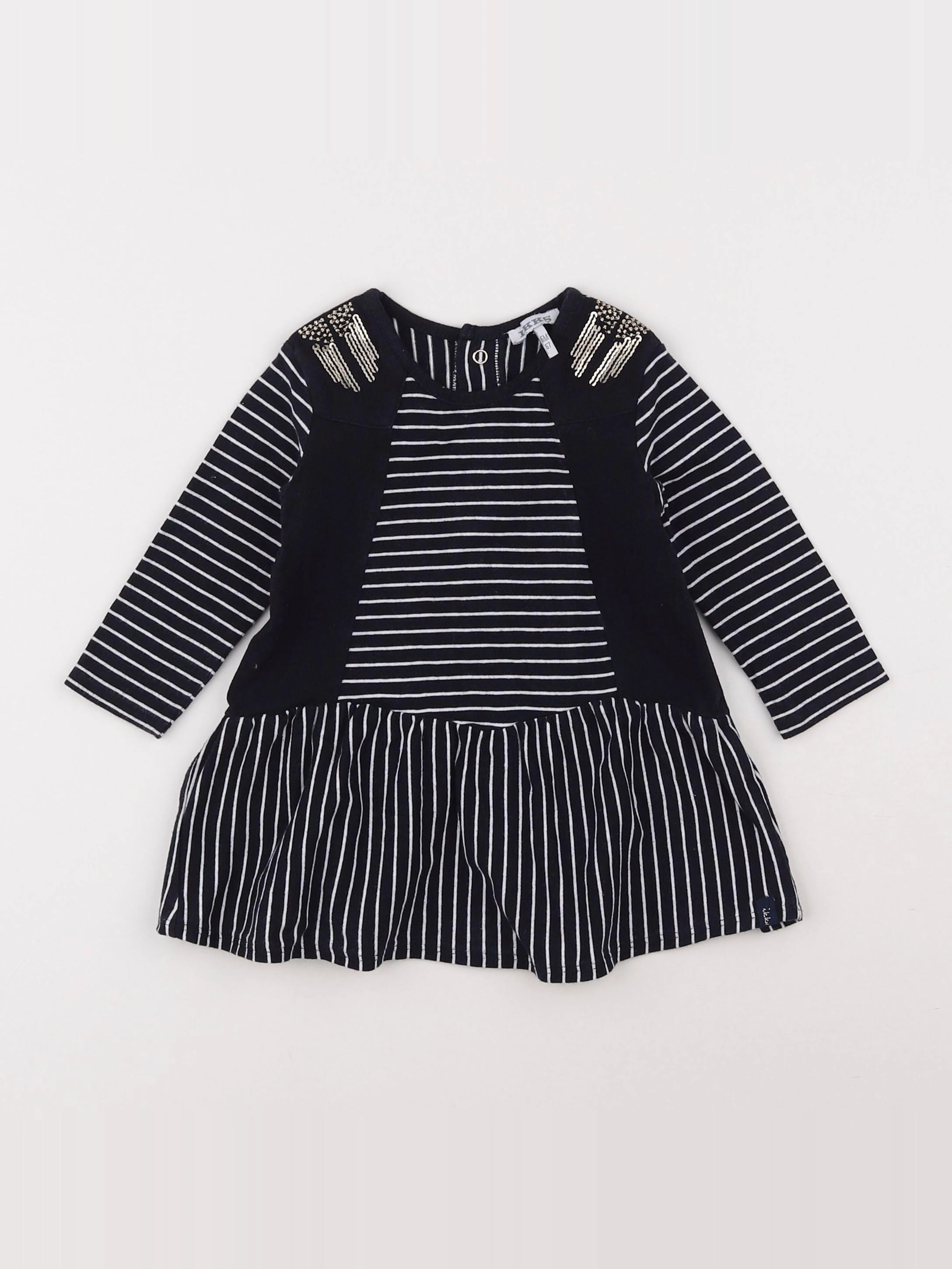IKKS - robe bleu - 6 mois