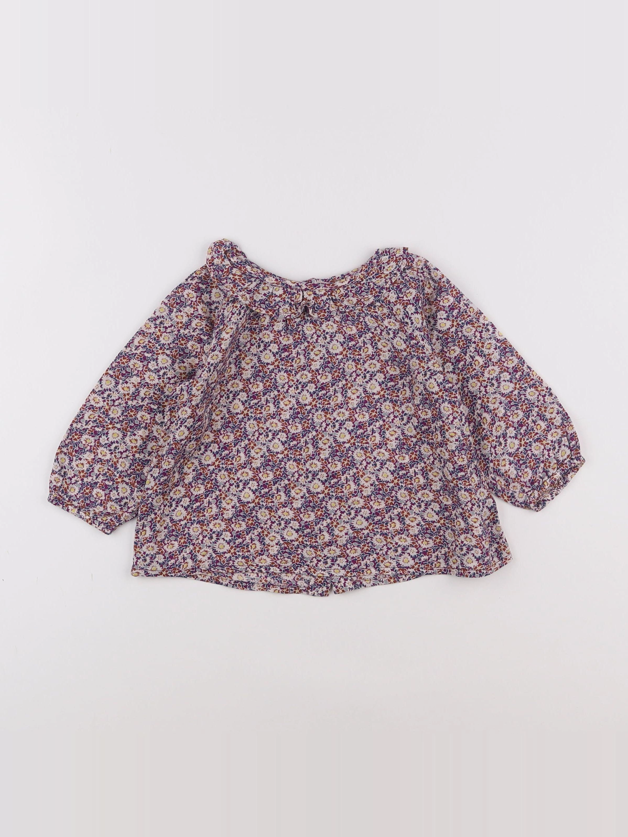 Boutchou - blouse violet - 12 mois