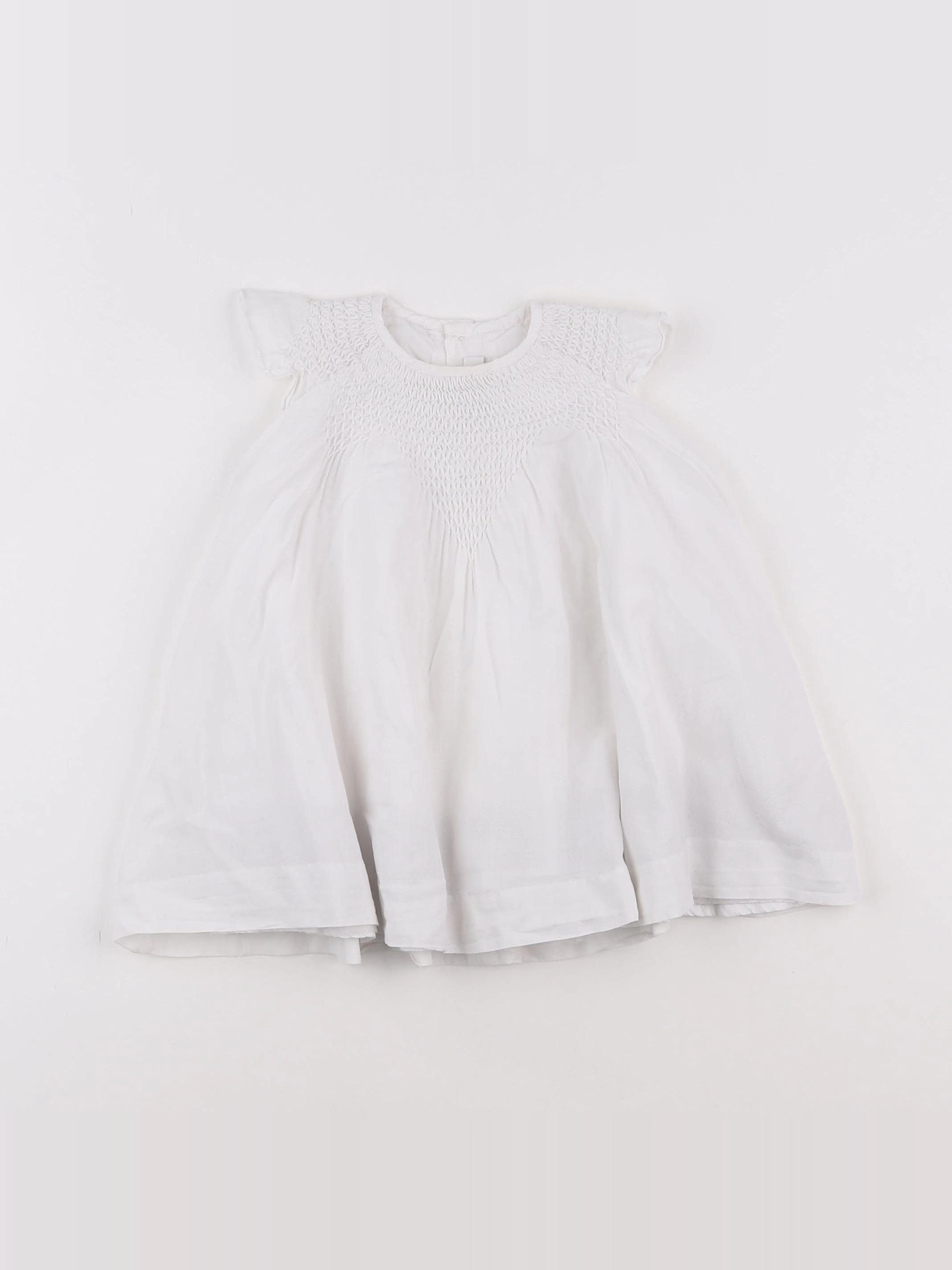Natalys - robe blanc - 6 mois