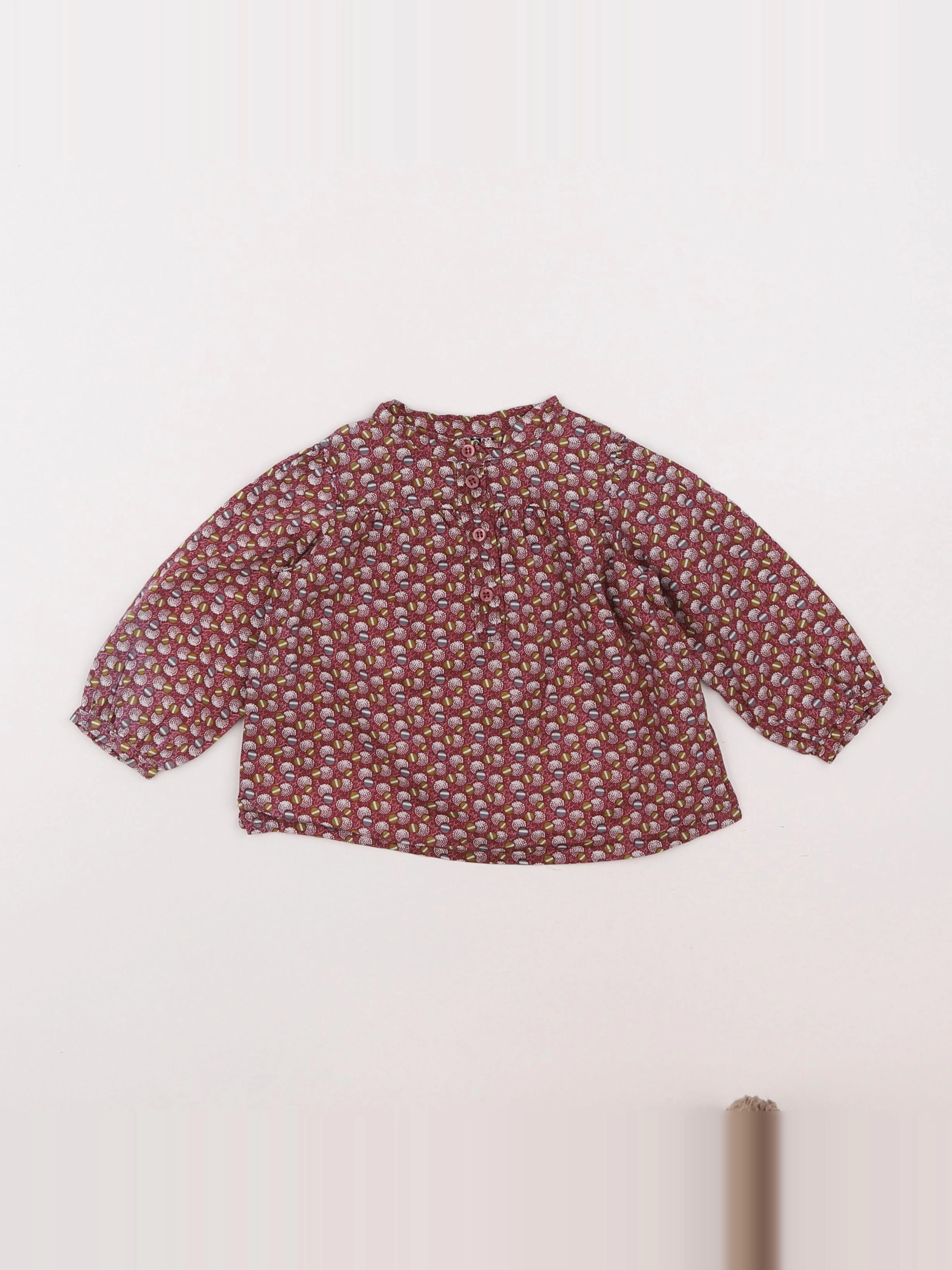 Bonton - blouse rose - 12 mois