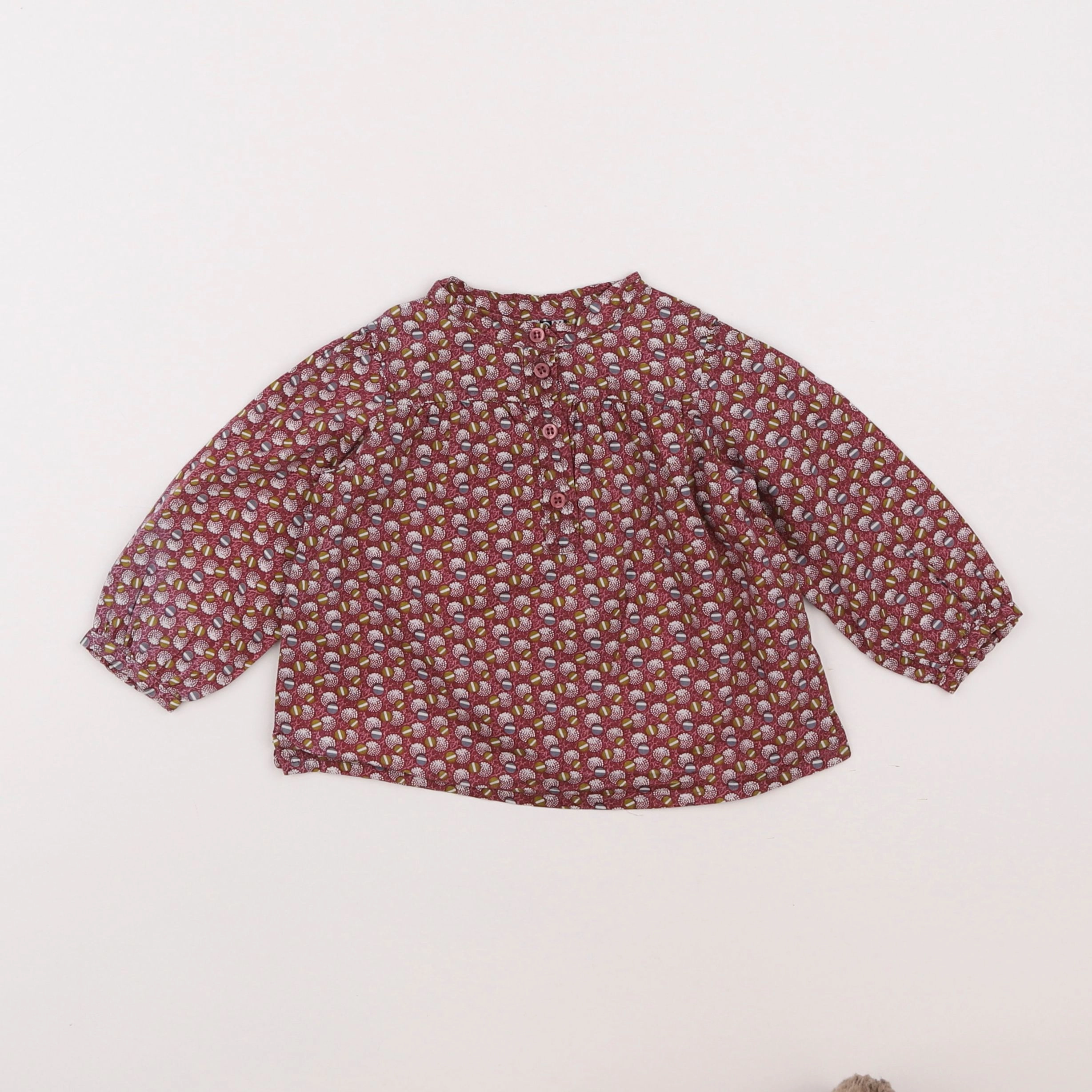 Bonton - blouse rose - 12 mois