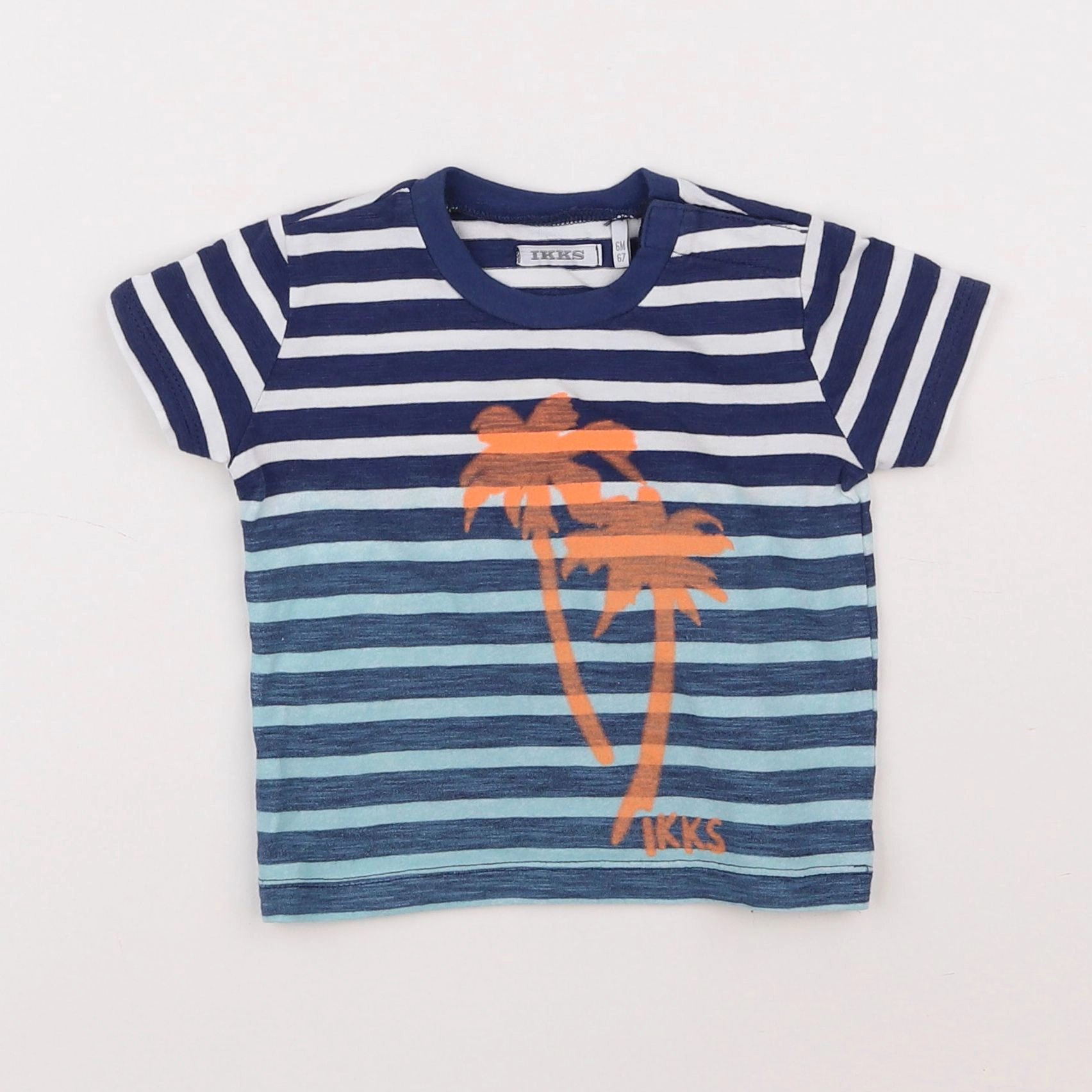 IKKS - tee-shirt bleu - 6 mois
