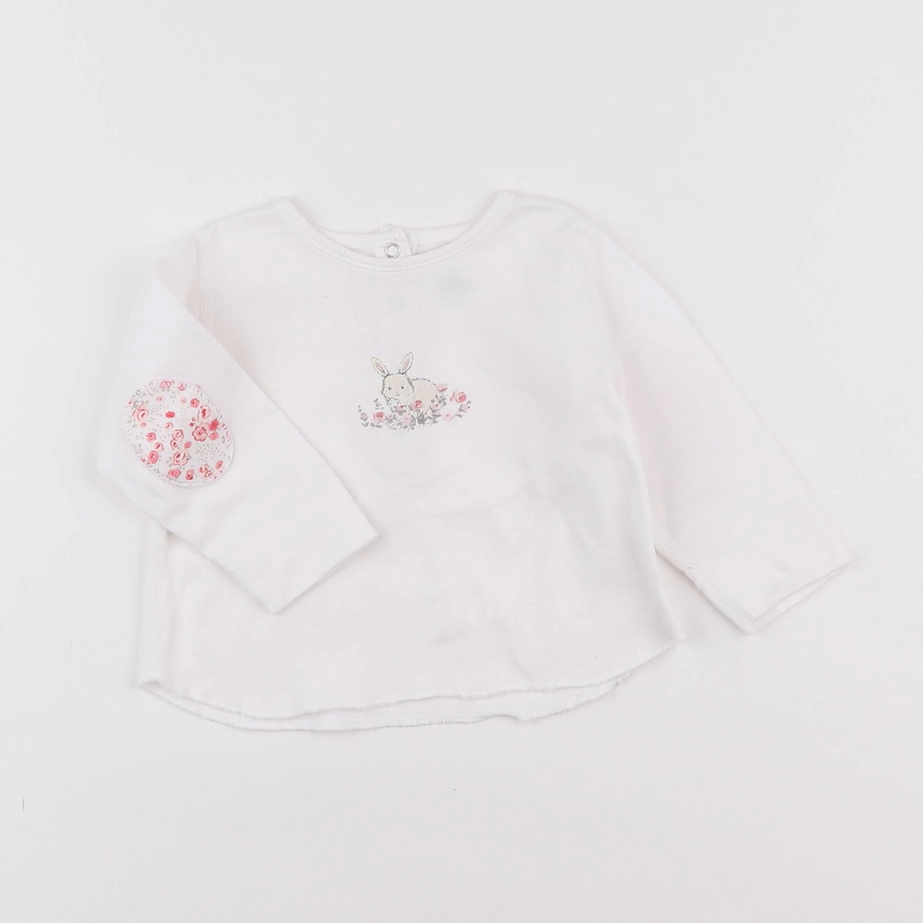 Petit Bateau - tee-shirt blanc - 6 mois