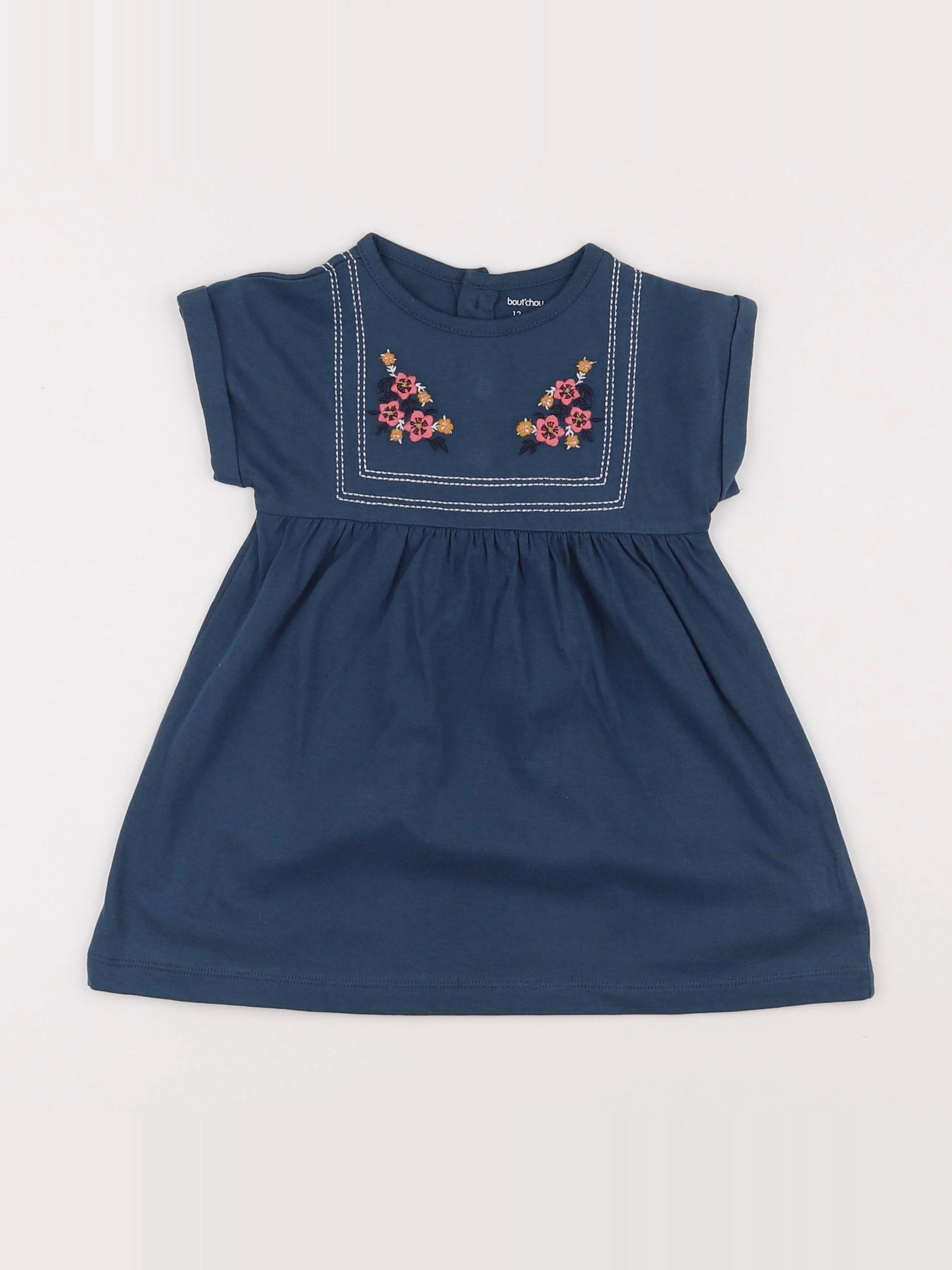 Boutchou - robe bleu - 12 mois
