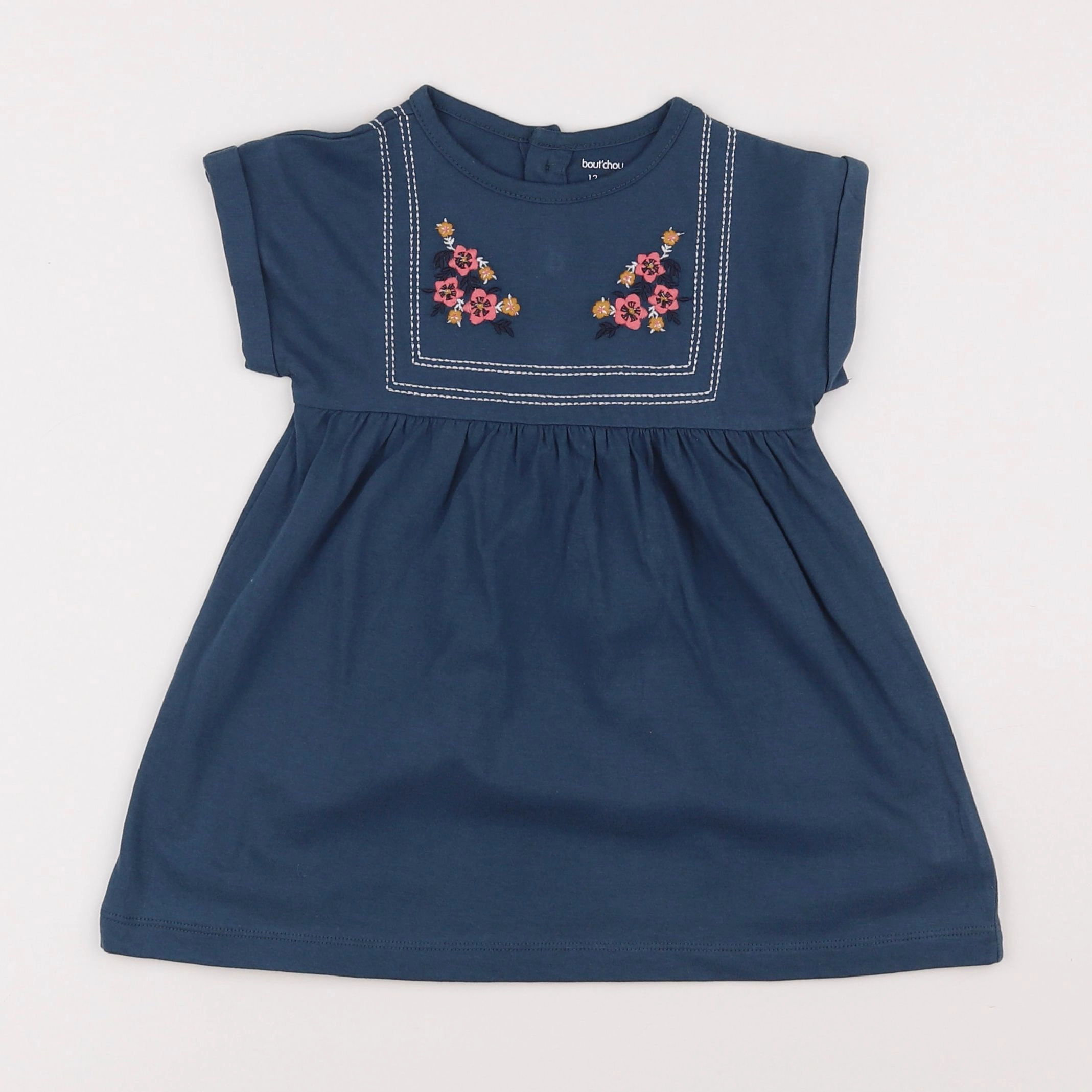 Boutchou - robe bleu - 12 mois
