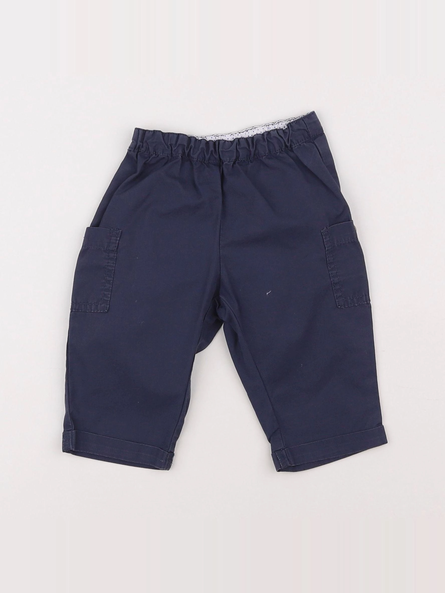 Petit Bateau - pantalon bleu - 6 mois