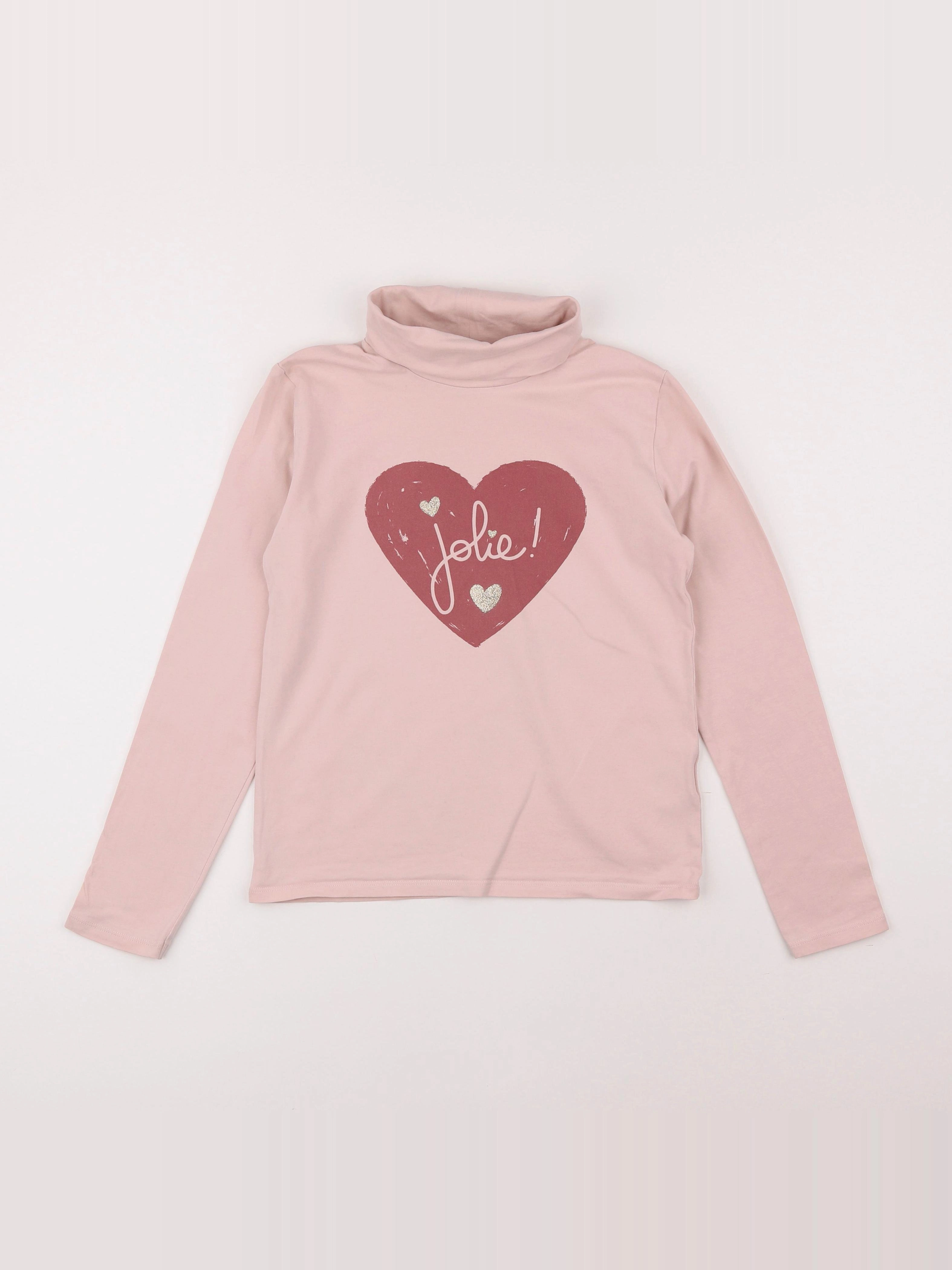 Vertbaudet - sous-pull rose - 10 ans