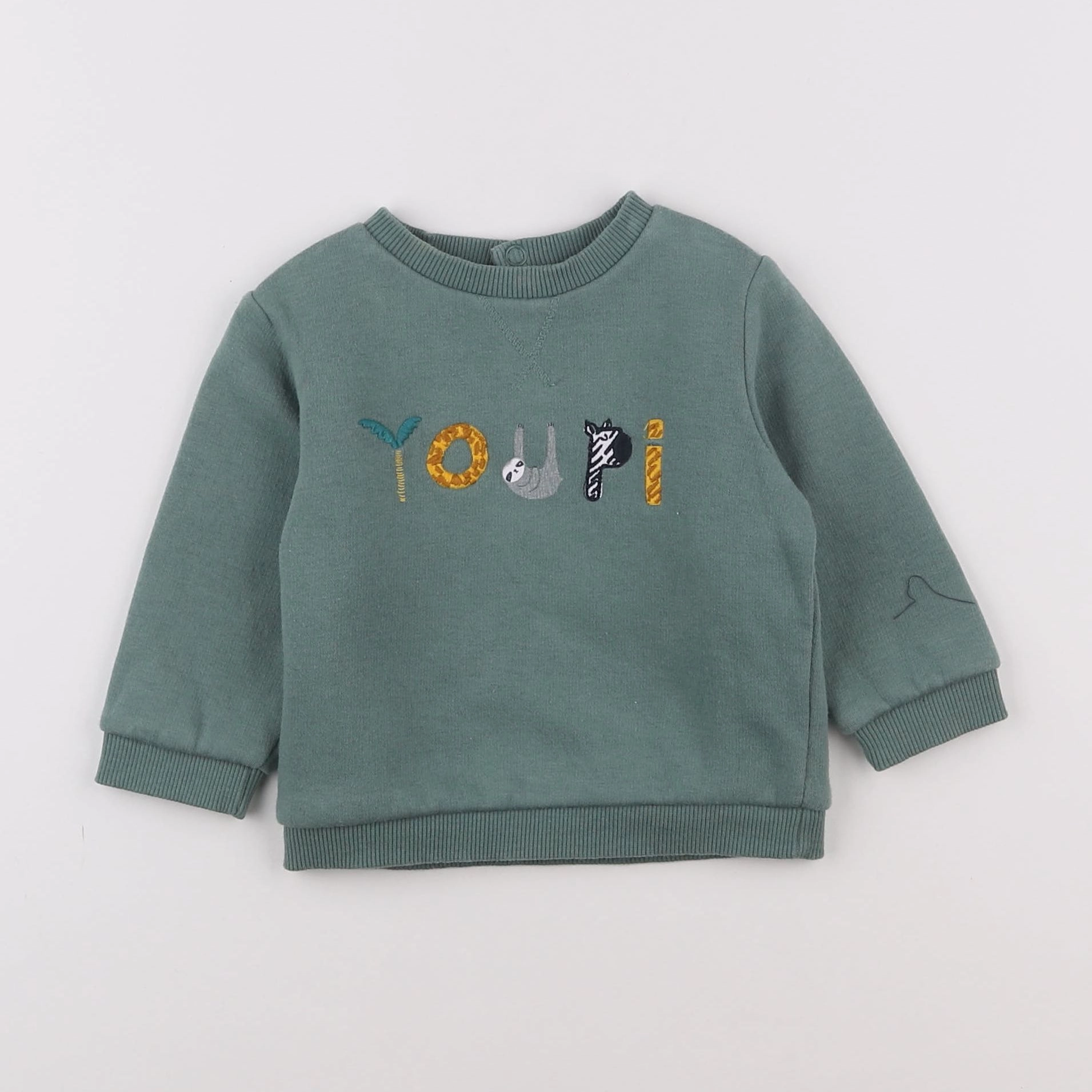 Tape à l'oeil - sweat vert - 6 mois