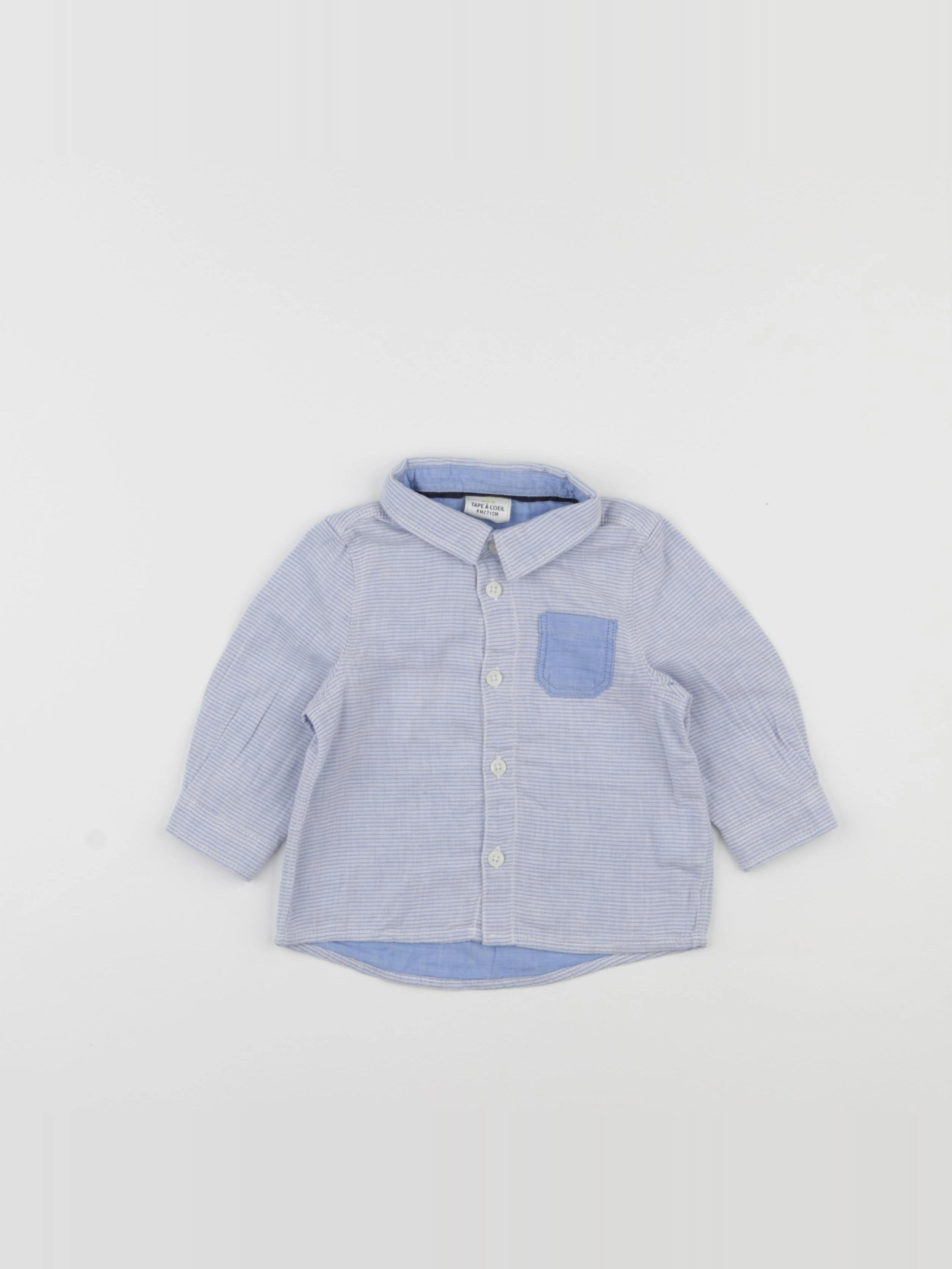 Tape à l'oeil - chemise bleu - 9 mois