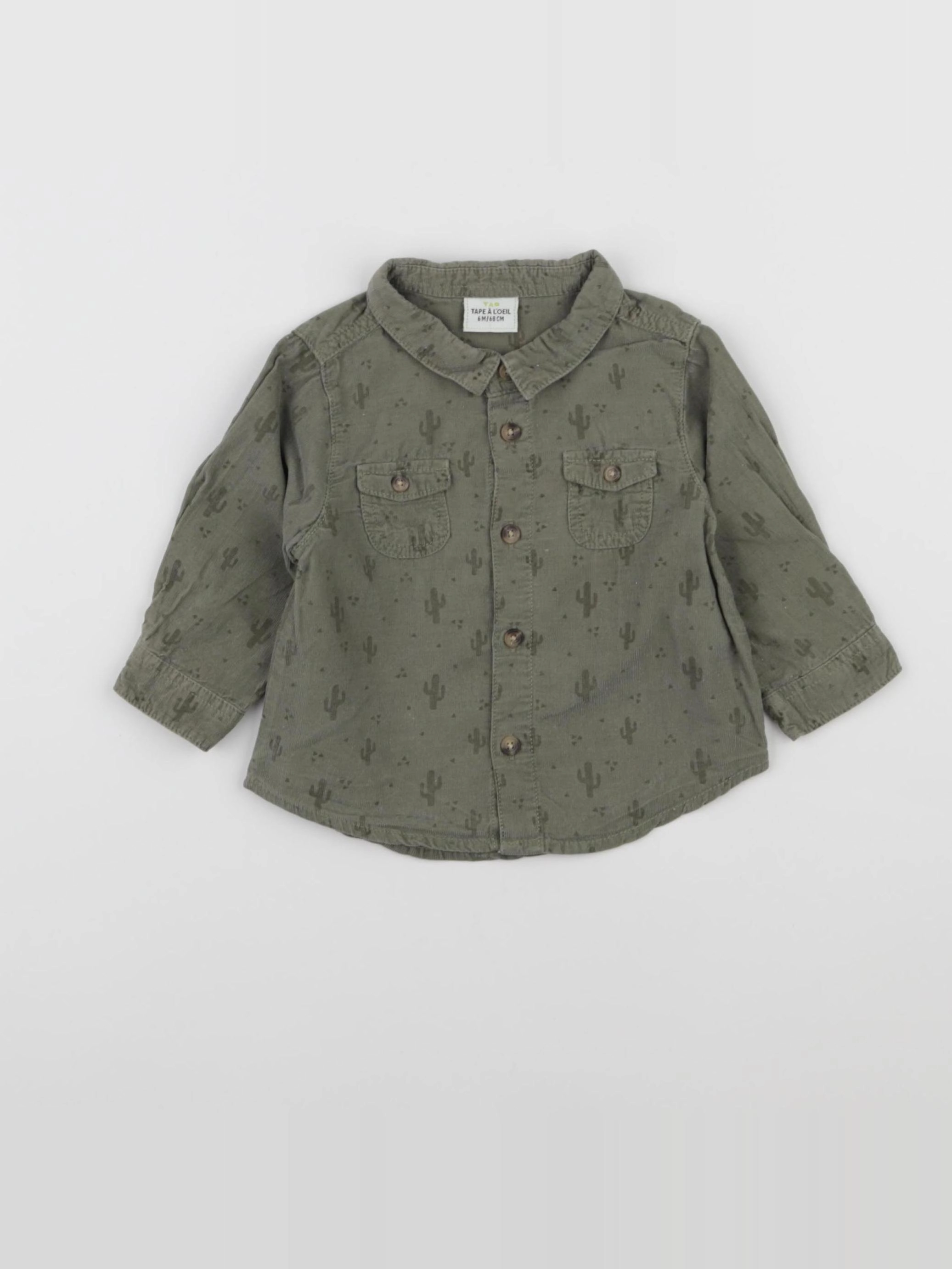 Tape à l'oeil - chemise vert - 6 mois