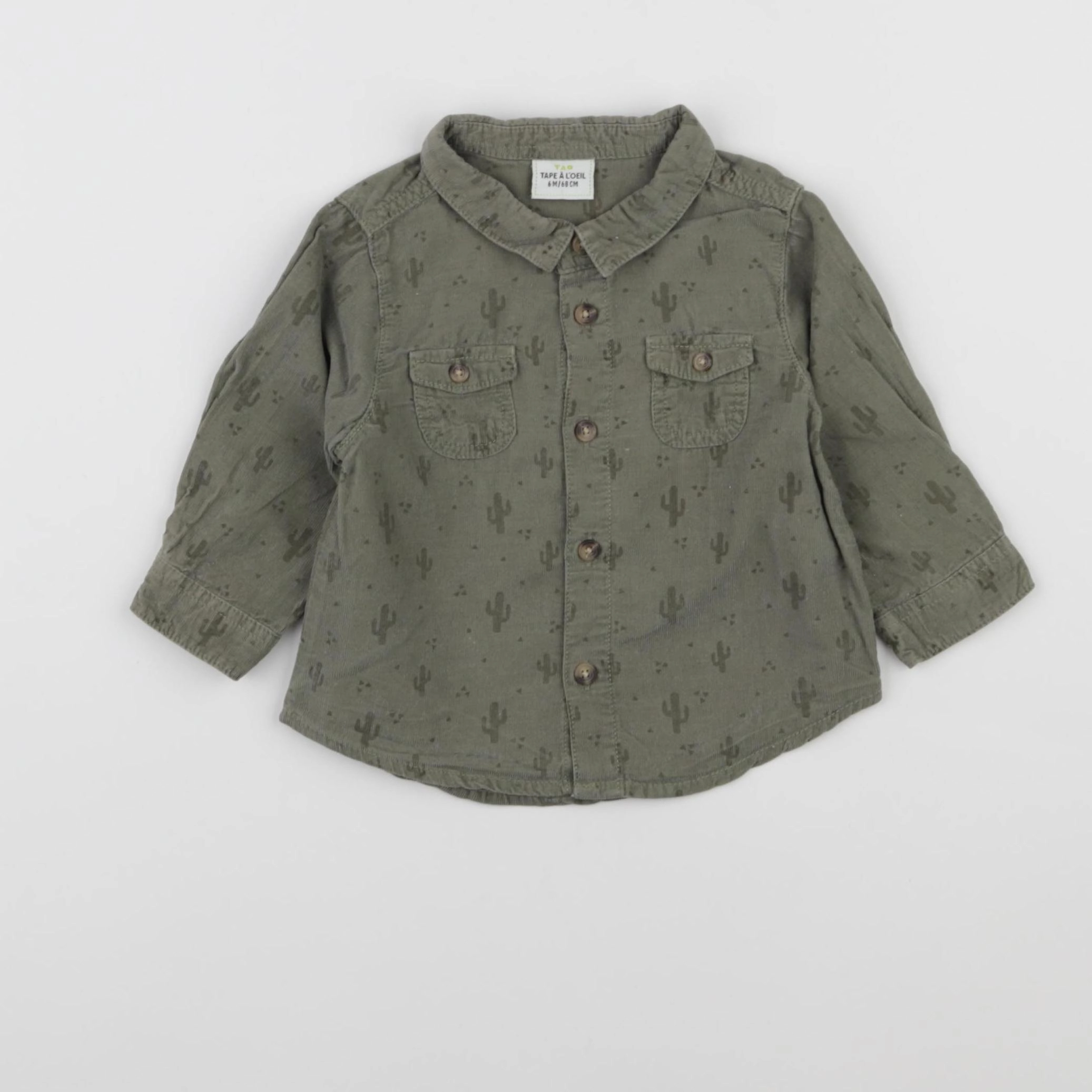 Tape à l'oeil - chemise vert - 6 mois