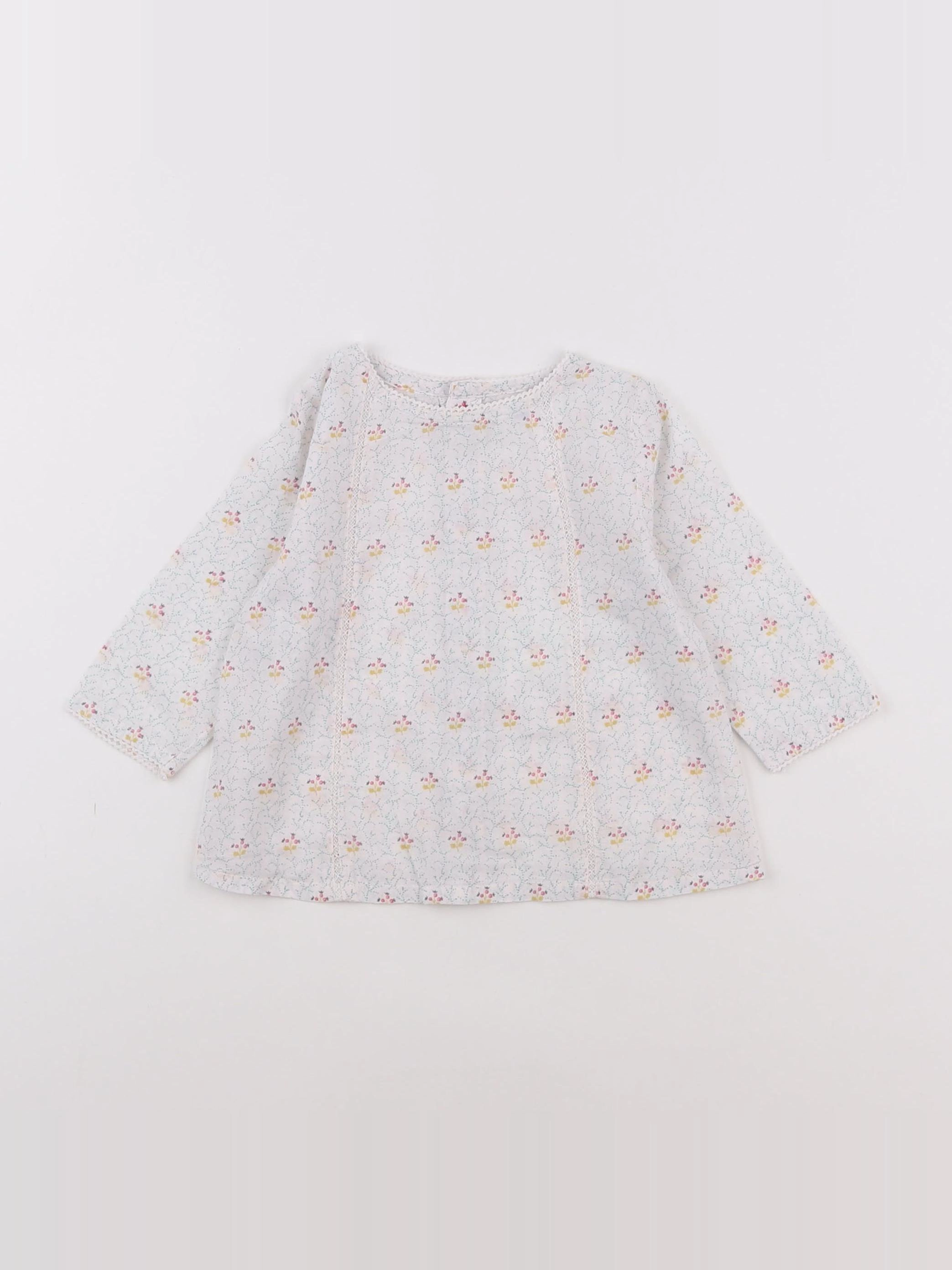 Boutchou - blouse blanc - 9 mois