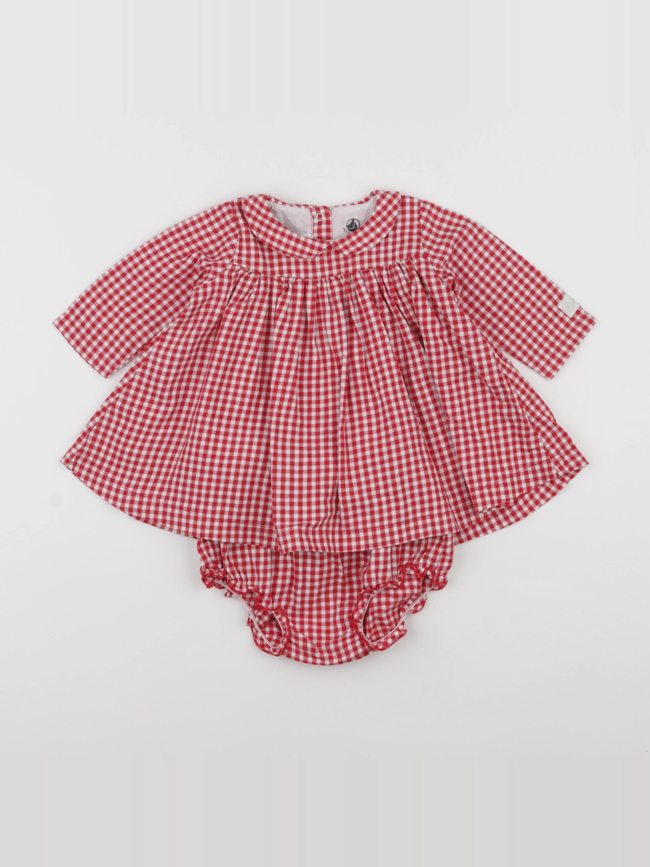 Petit Bateau - robe rouge - 6 mois