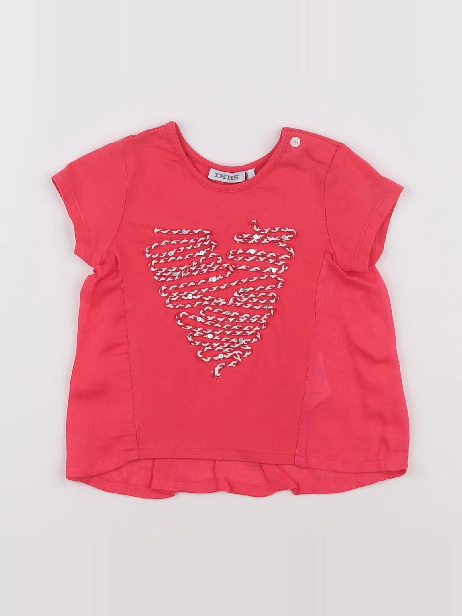 IKKS - tee-shirt rose - 12 mois
