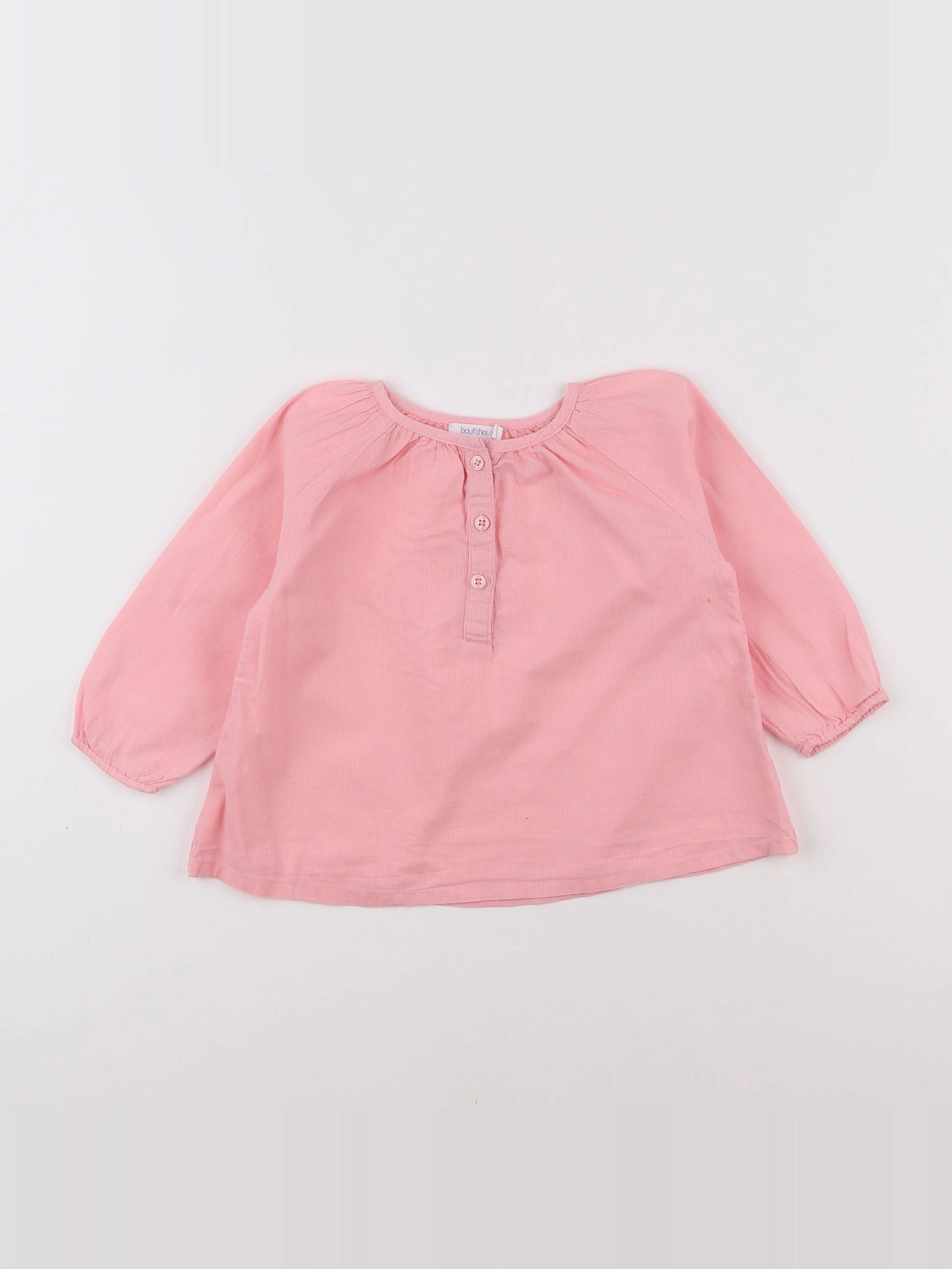 Boutchou - blouse rose - 12 mois