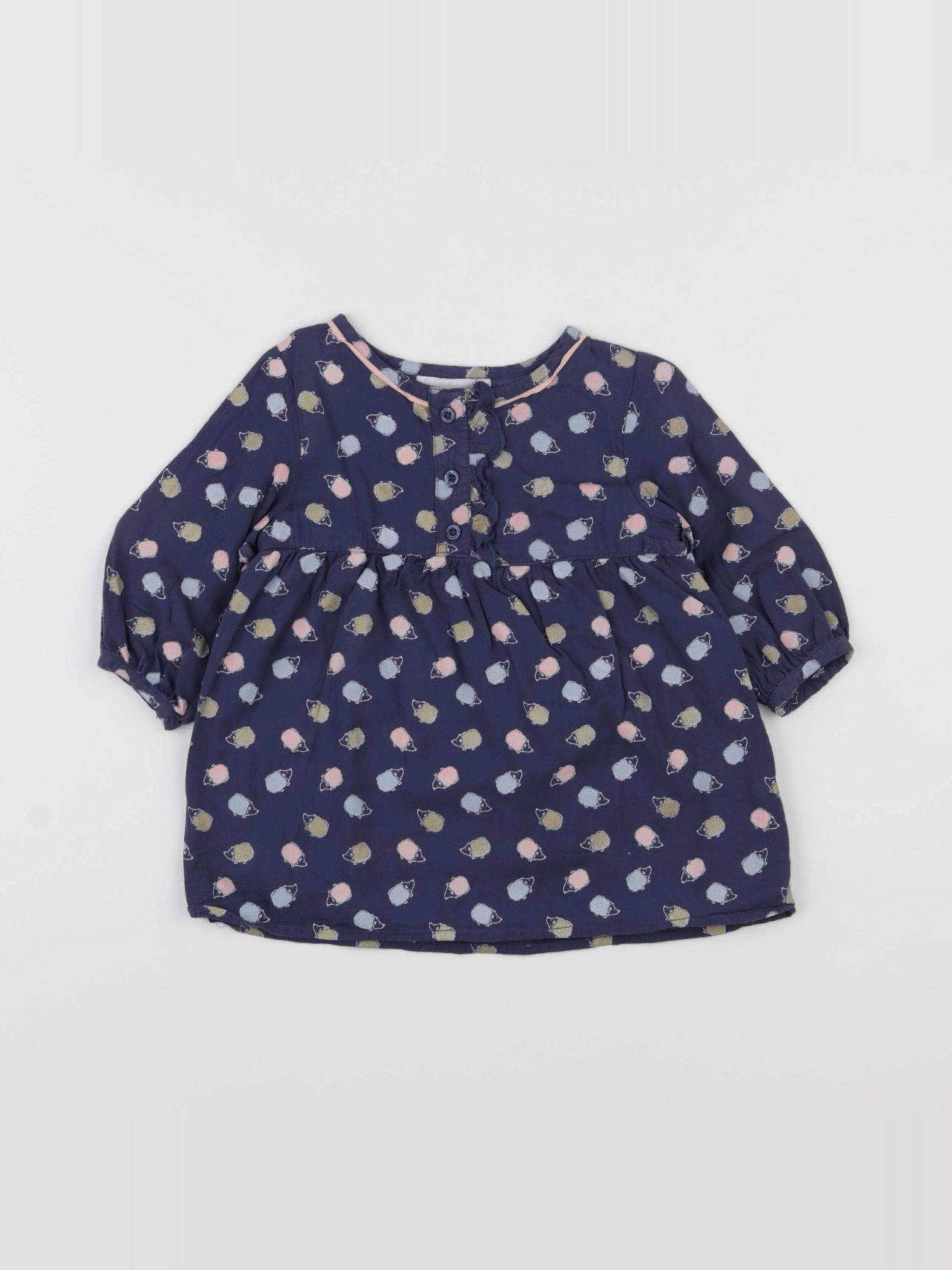 Cadet Rousselle - robe bleu - 6 mois
