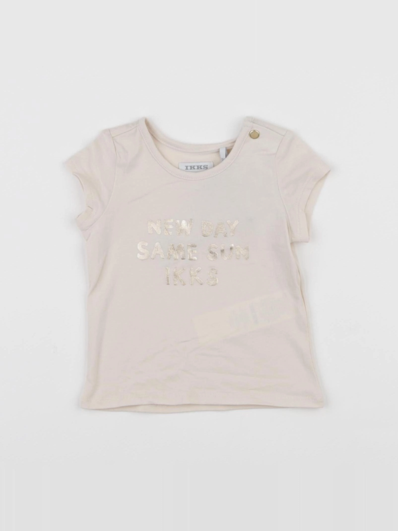 IKKS - tee-shirt rose, or - 6 mois