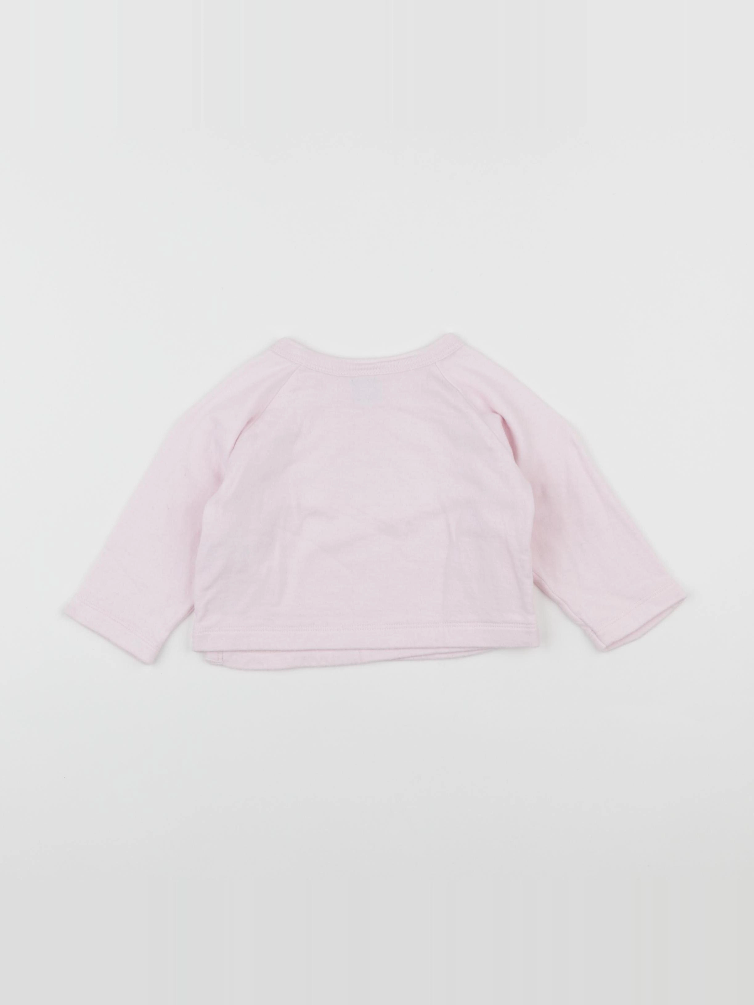 Petit Bateau - tee-shirt rose - 12 mois