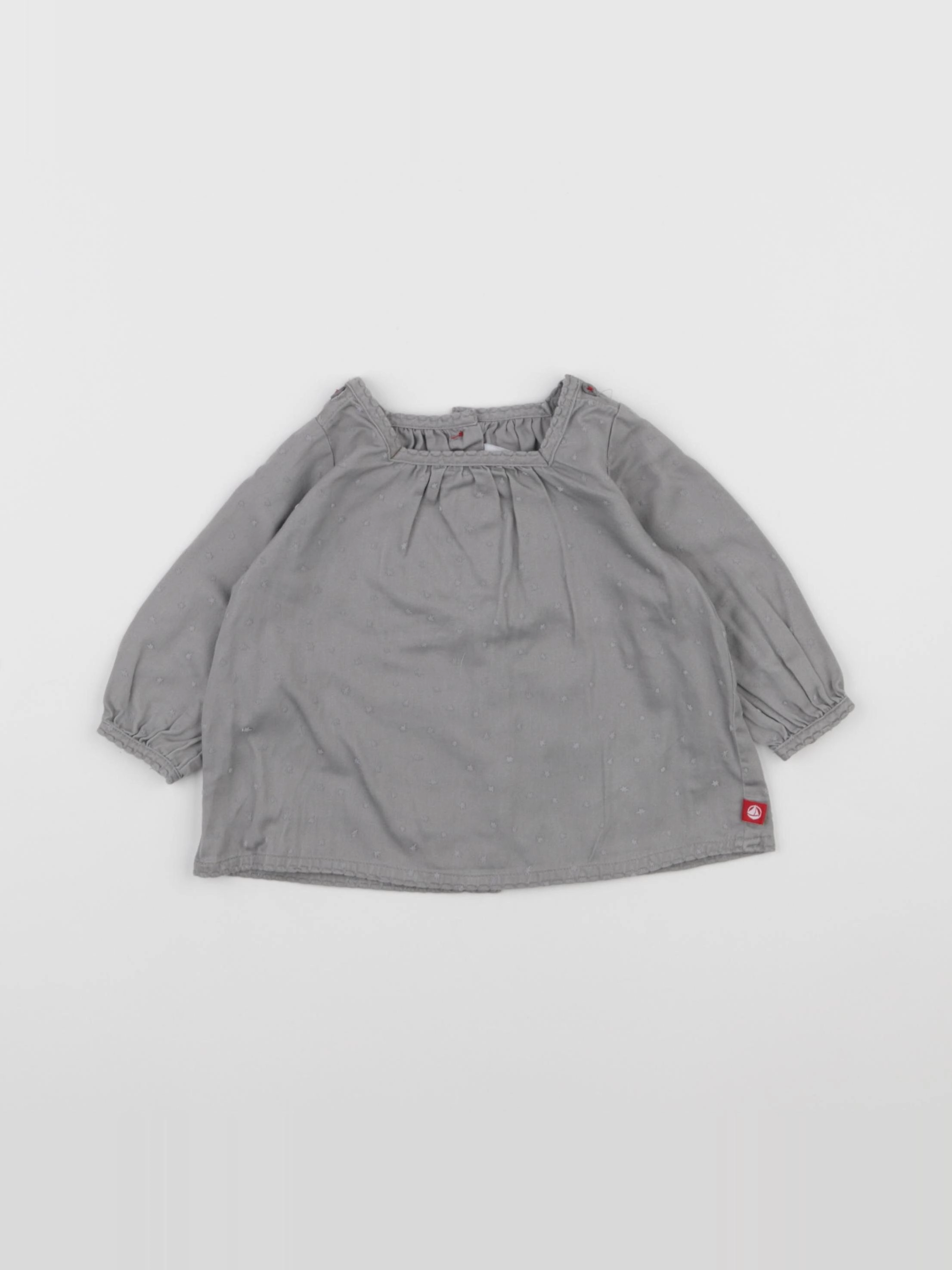 Petit Bateau - blouse gris - 6 mois
