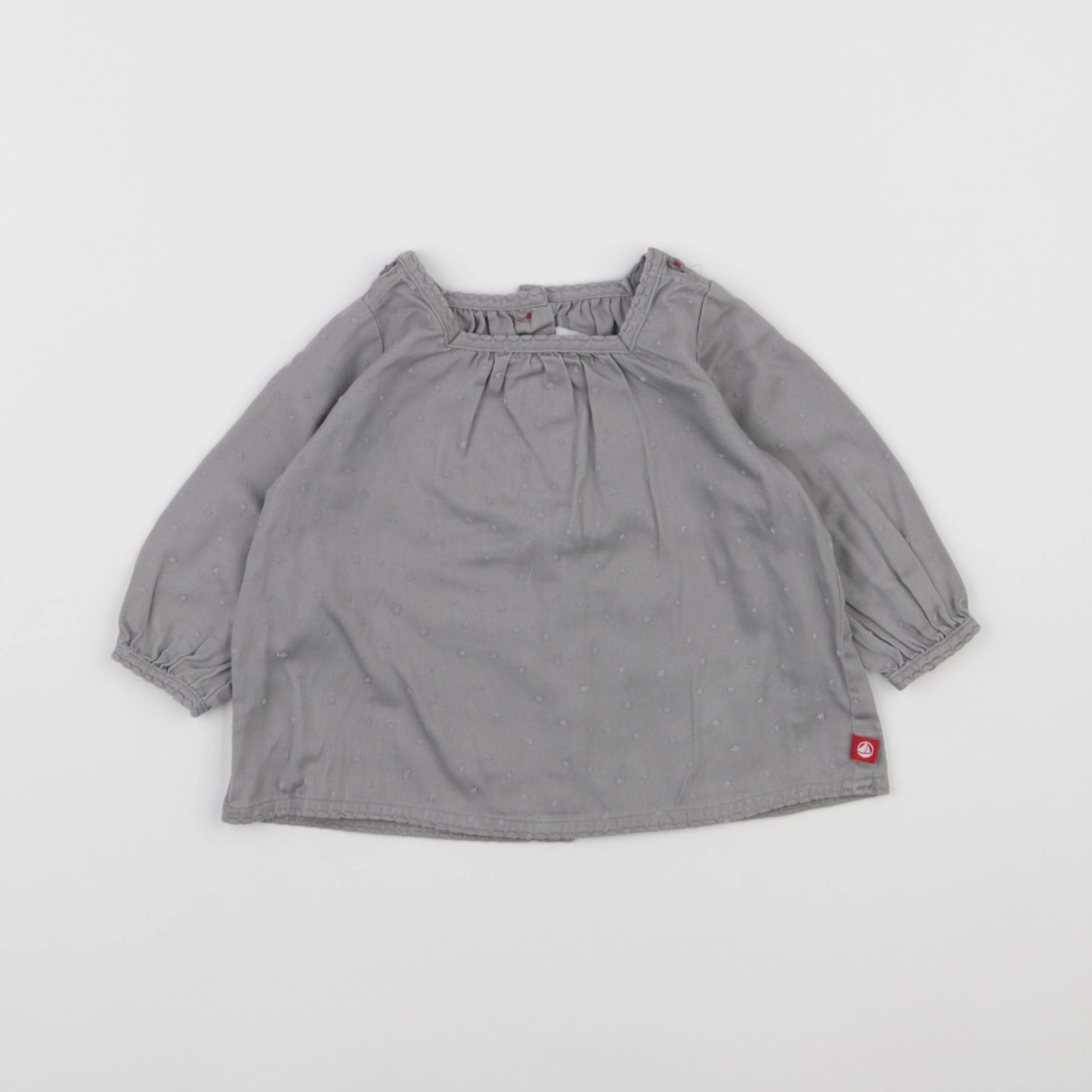 Petit Bateau - blouse gris - 6 mois