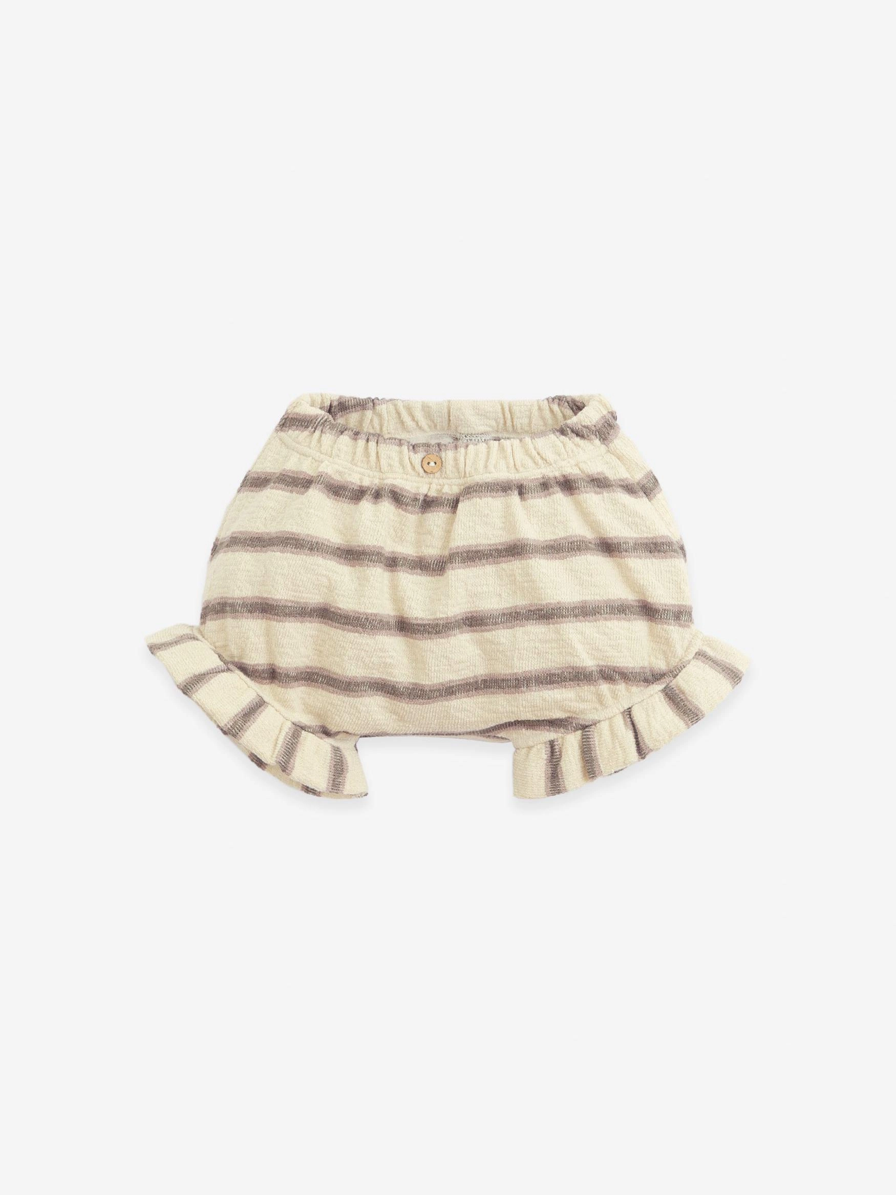 Play Up - Short Riscas beige - 3 mois