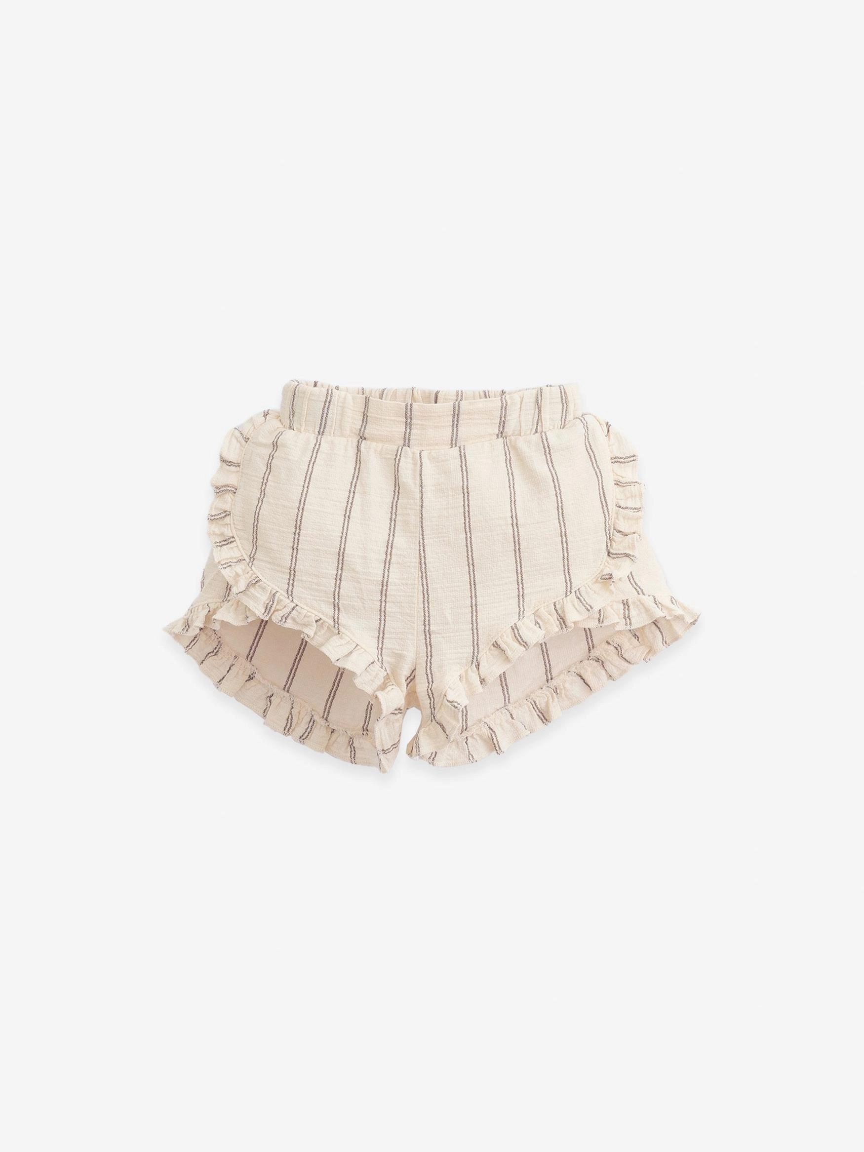 Play Up - Short Riscas écru - 3 mois