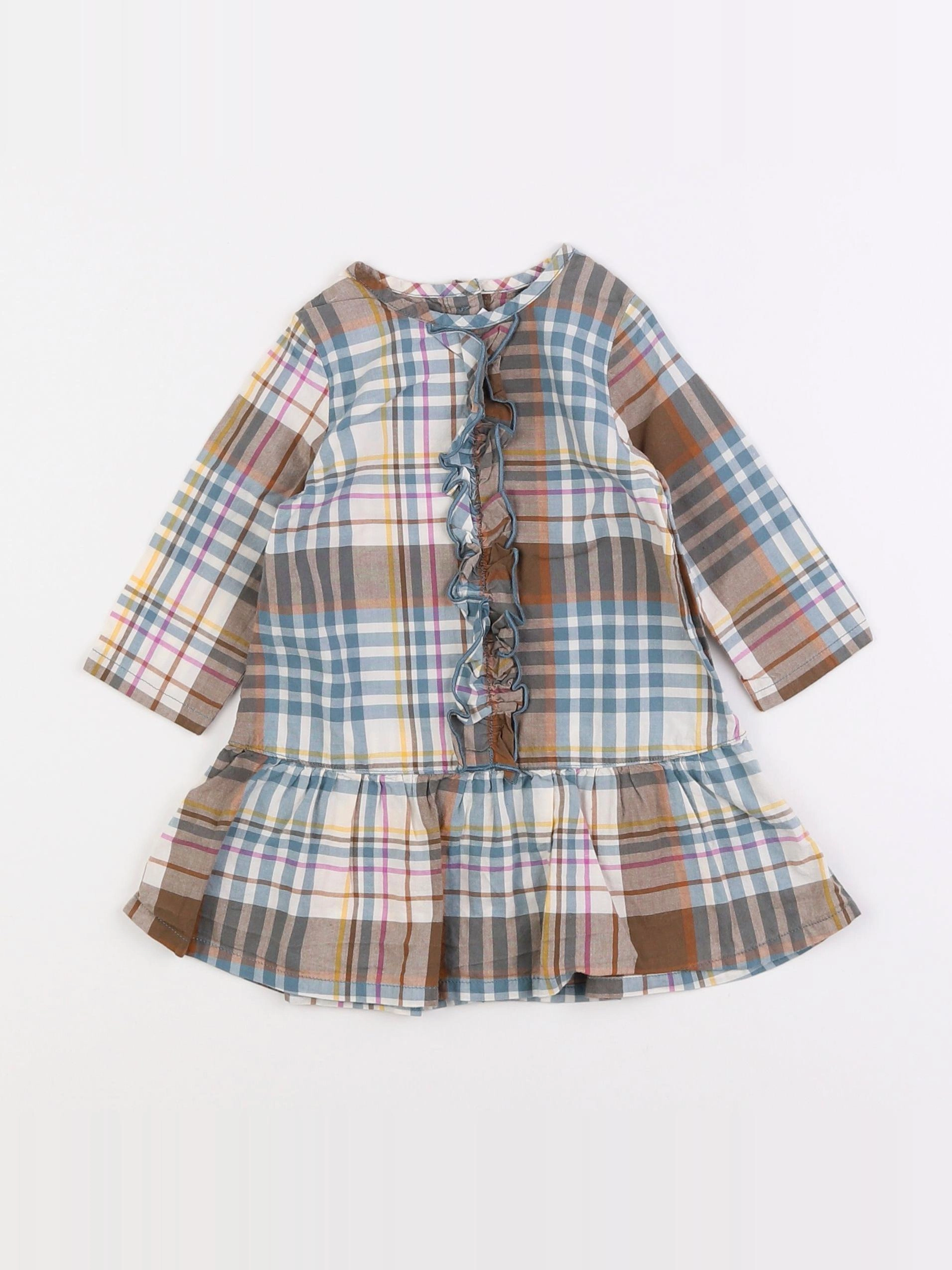 Petit Bateau - robe multicolore - 6 mois