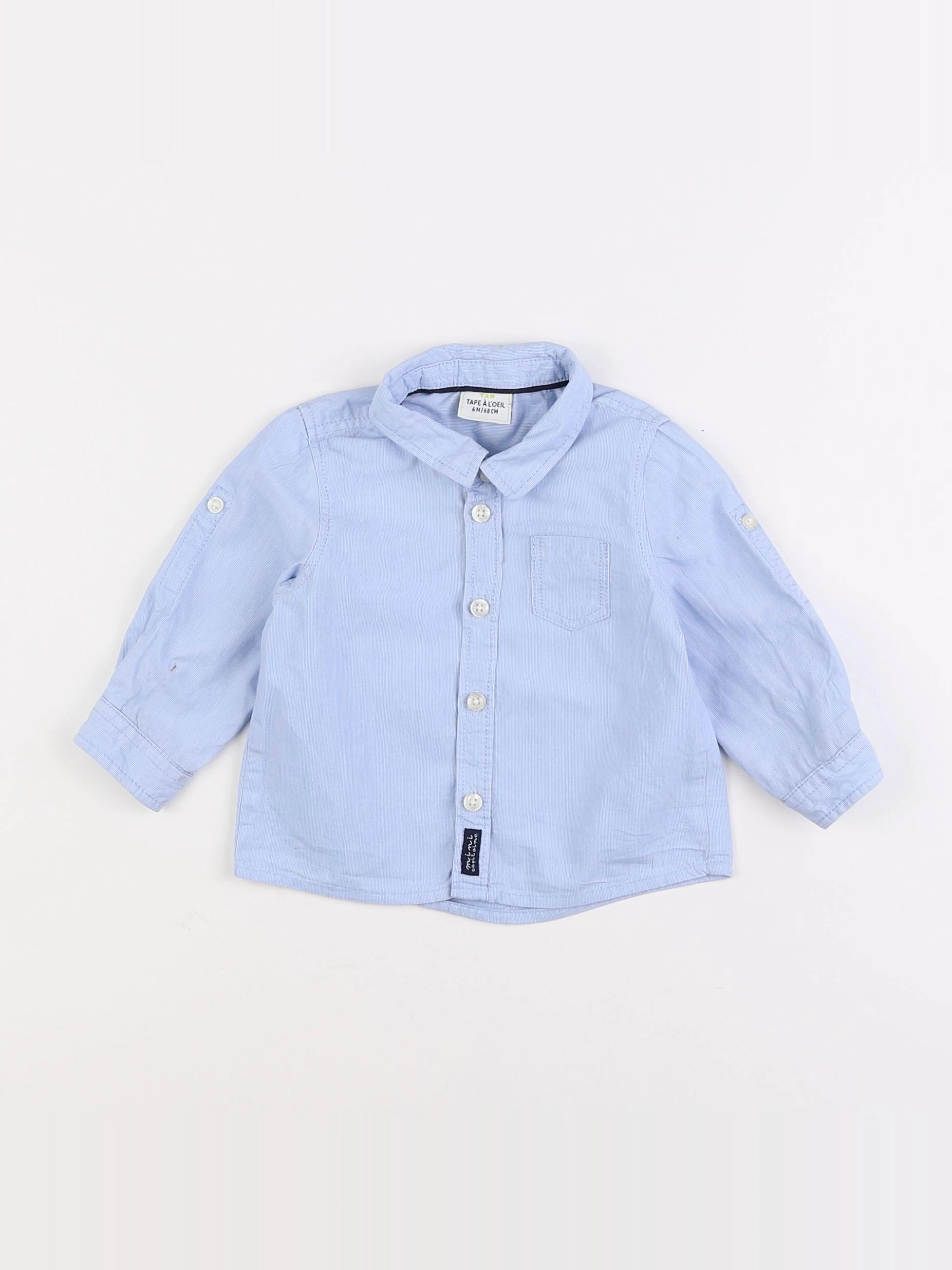 Tape à l'oeil - chemise bleu - 6 mois