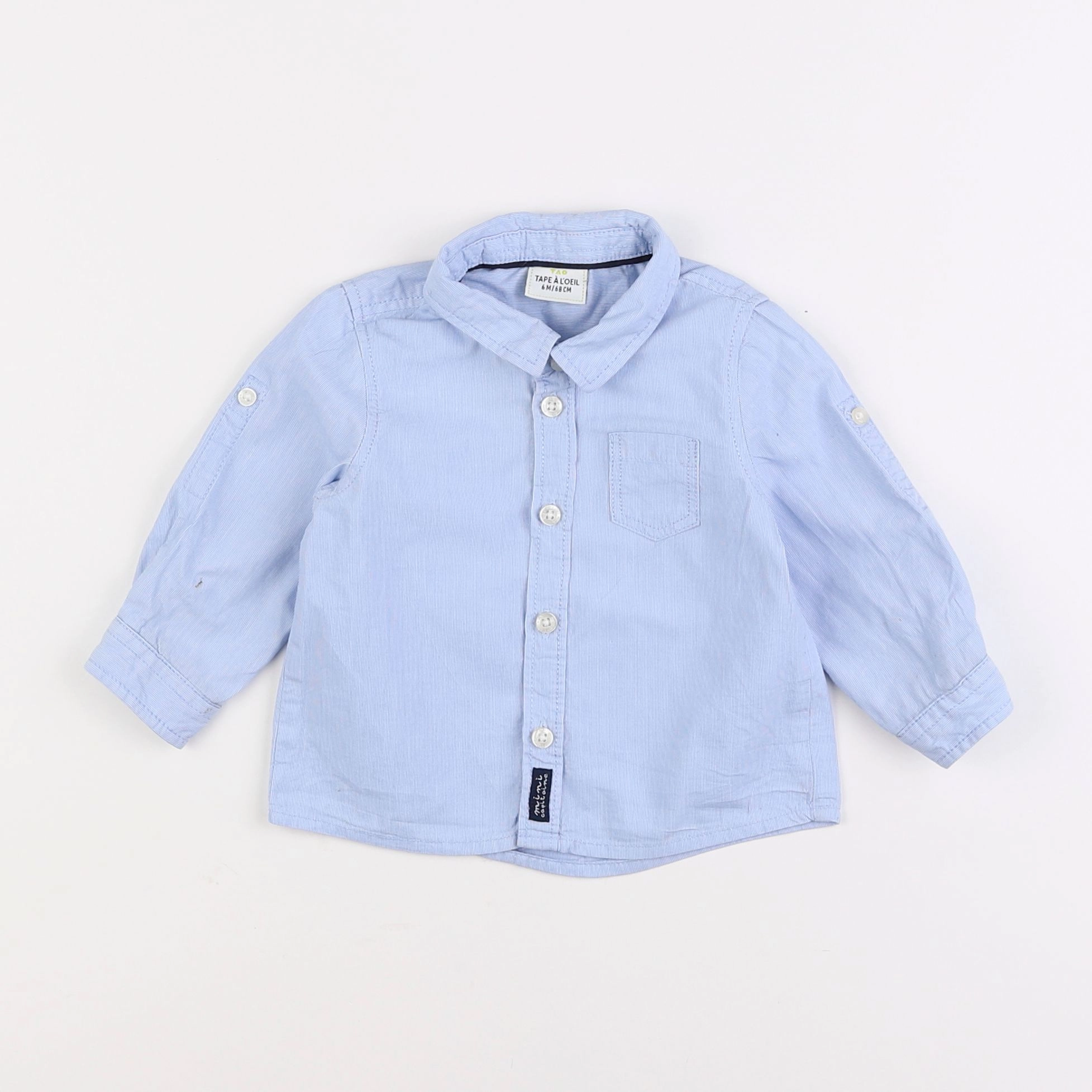 Tape à l'oeil - chemise bleu - 6 mois