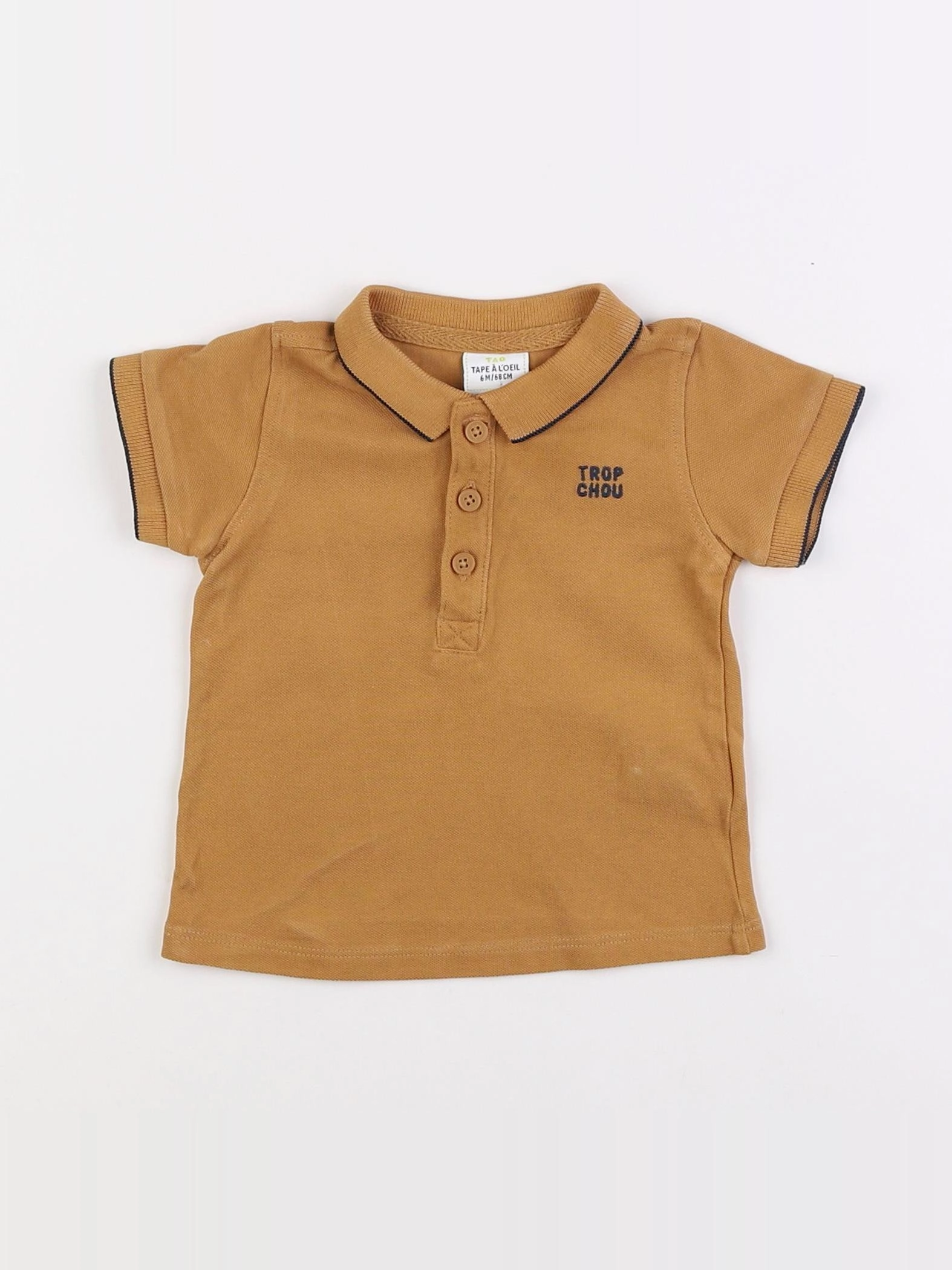 Tape à l'oeil - polo marron - 6 mois