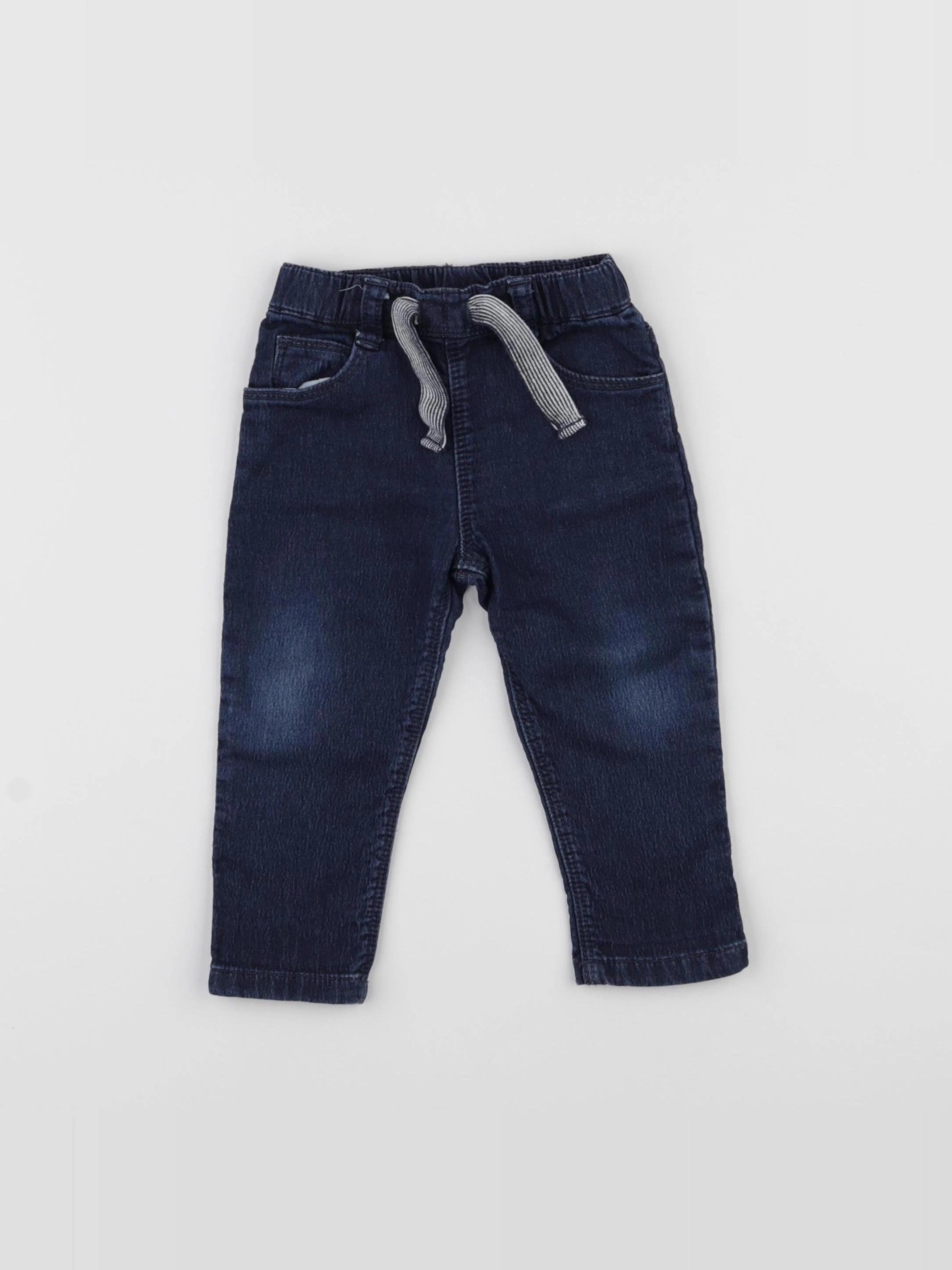 Petit Bateau - pantalon bleu - 12 mois